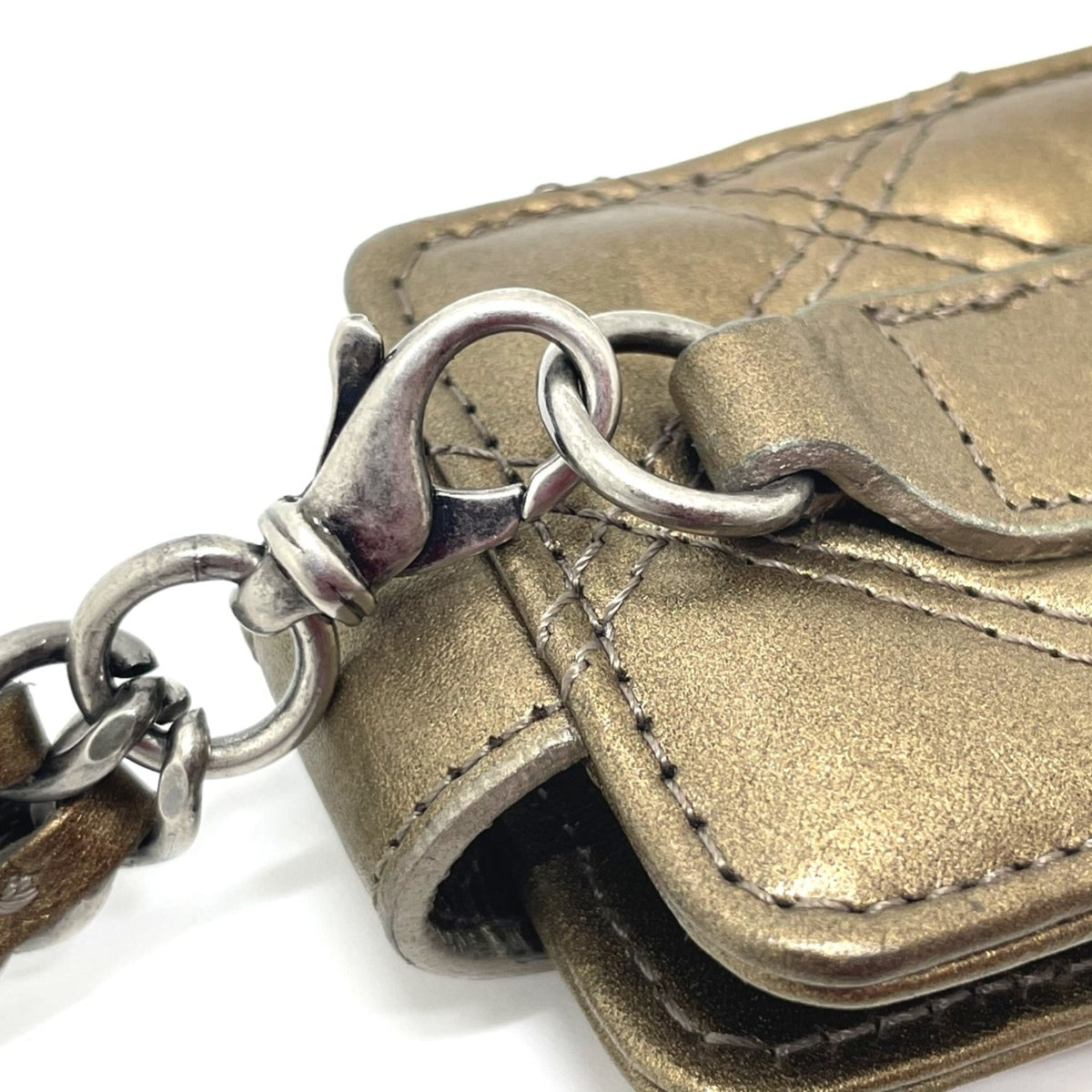 Chanel Gold Leather Shoulder Bag (Pre-Owned)