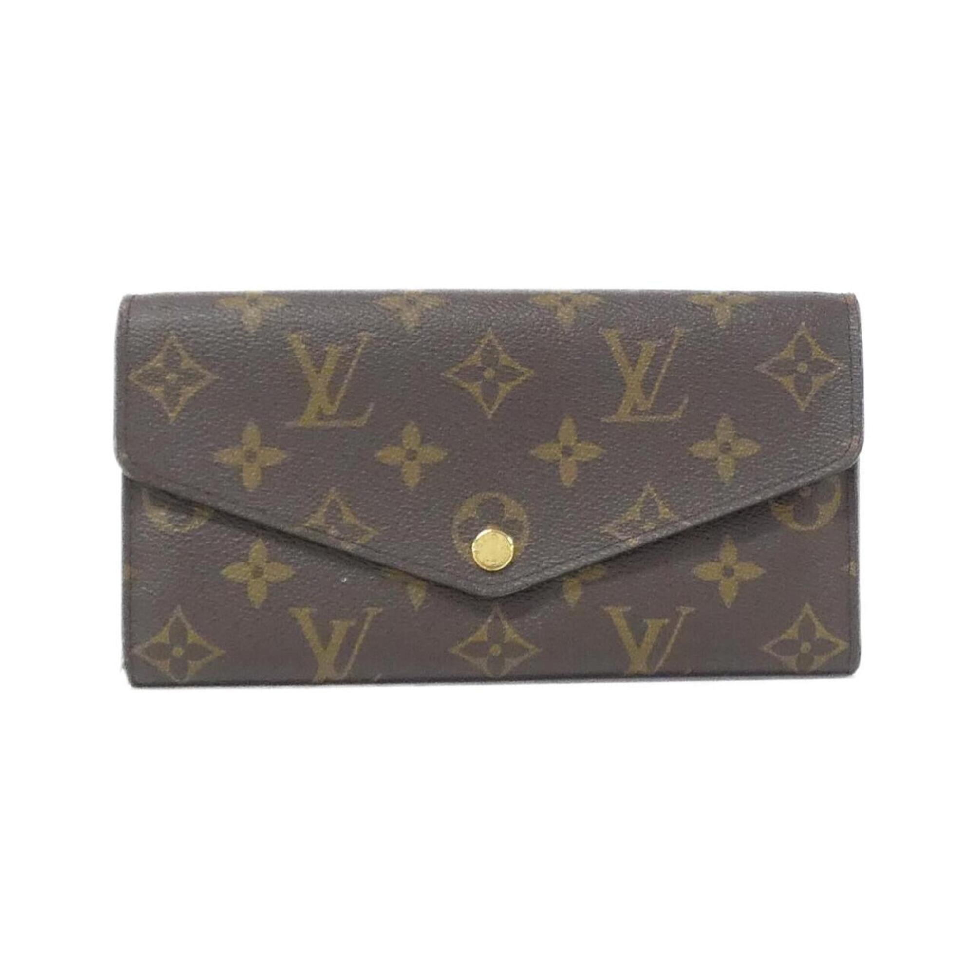 Louis Vuitton Brown Coated Canvas Long Wallet (Bi-Fold) (Pre-Owned)