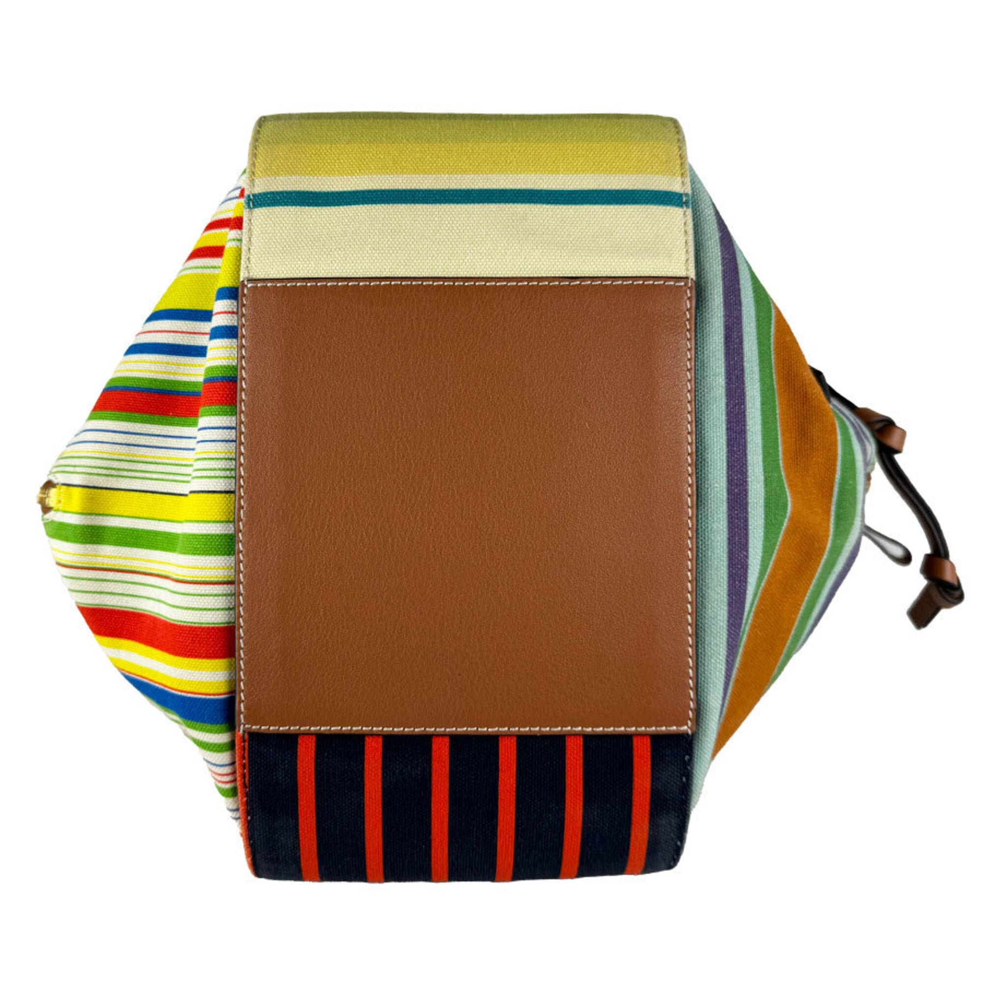Loewe Brown Multi-Color Canvas Leather Shoulder Bag (Pre-Owned)
