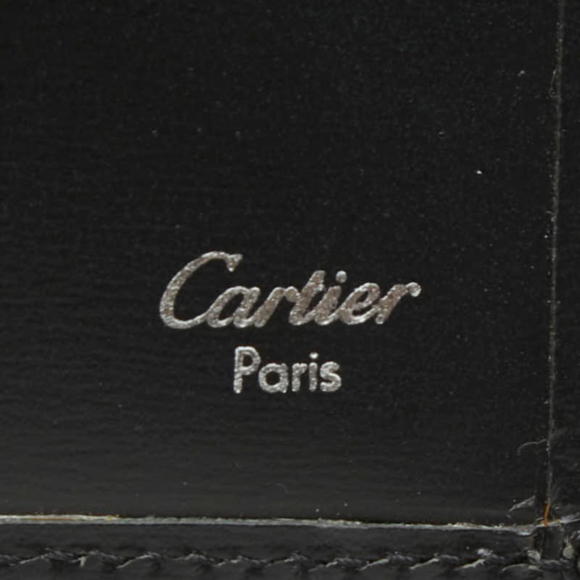 Cartier Black Leather Wallet (Bi-Fold) (Pre-Owned)