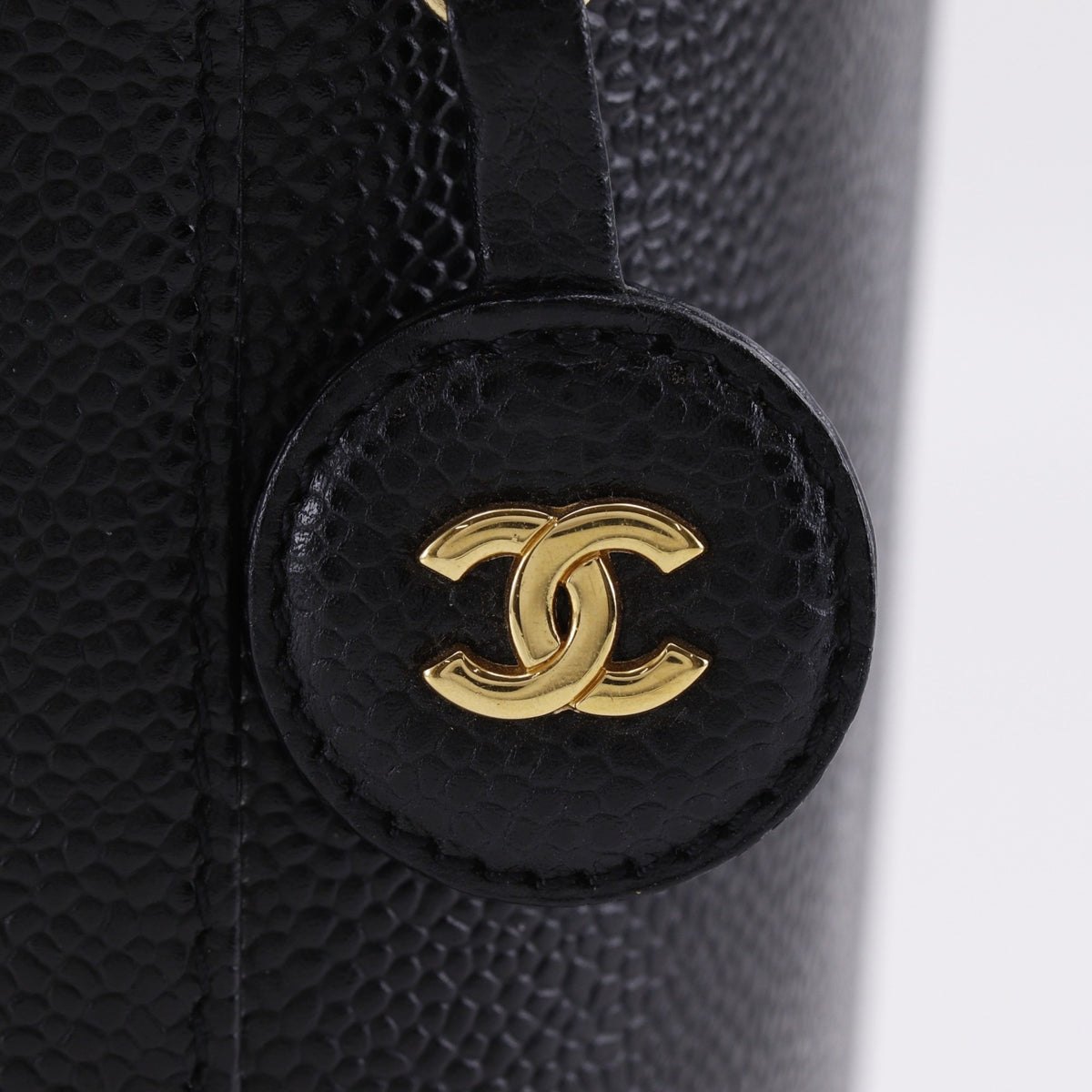 Chanel Black Grained Calfskin Vanity Bag (Pre-Owned)