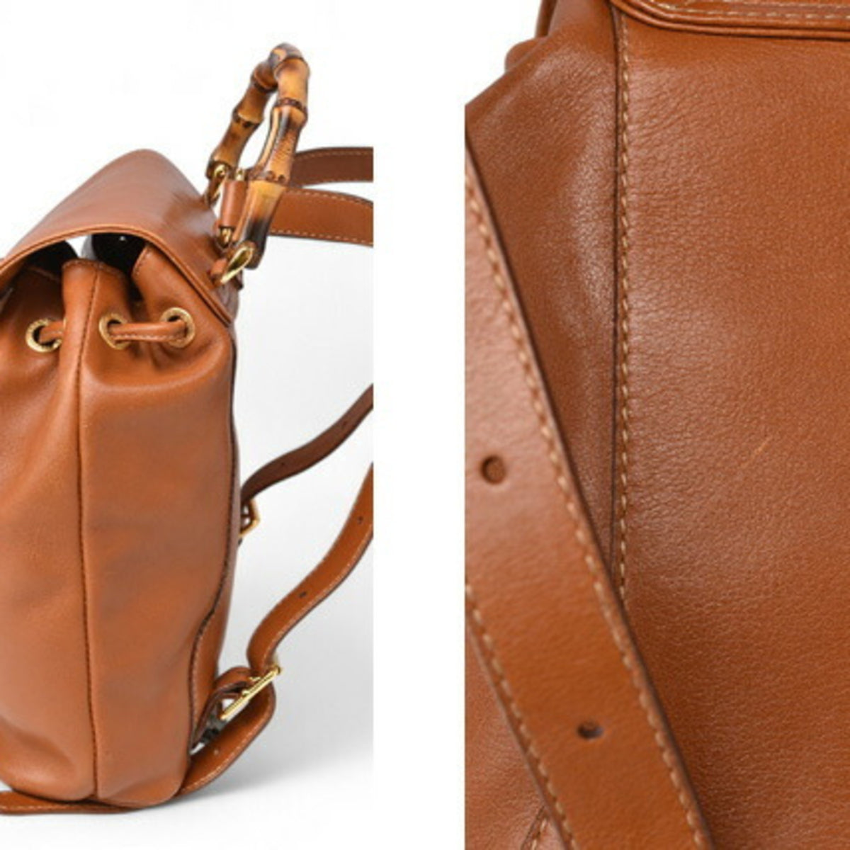 Gucci Brown Leather Backpack (Pre-Owned)