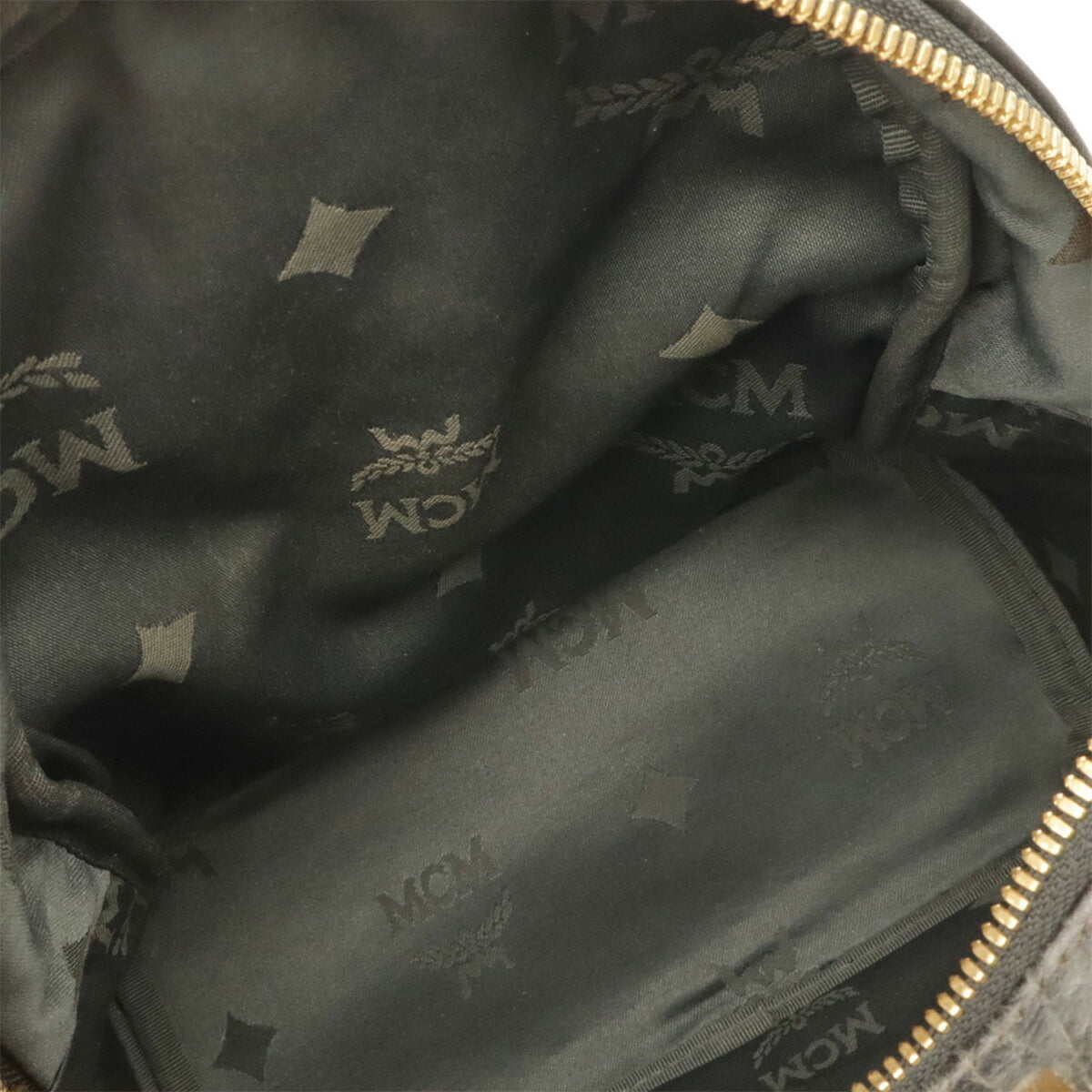 Mcm Visetos Black Gray Coated Canvas Pvc Leather Backpack (Pre-Owned)