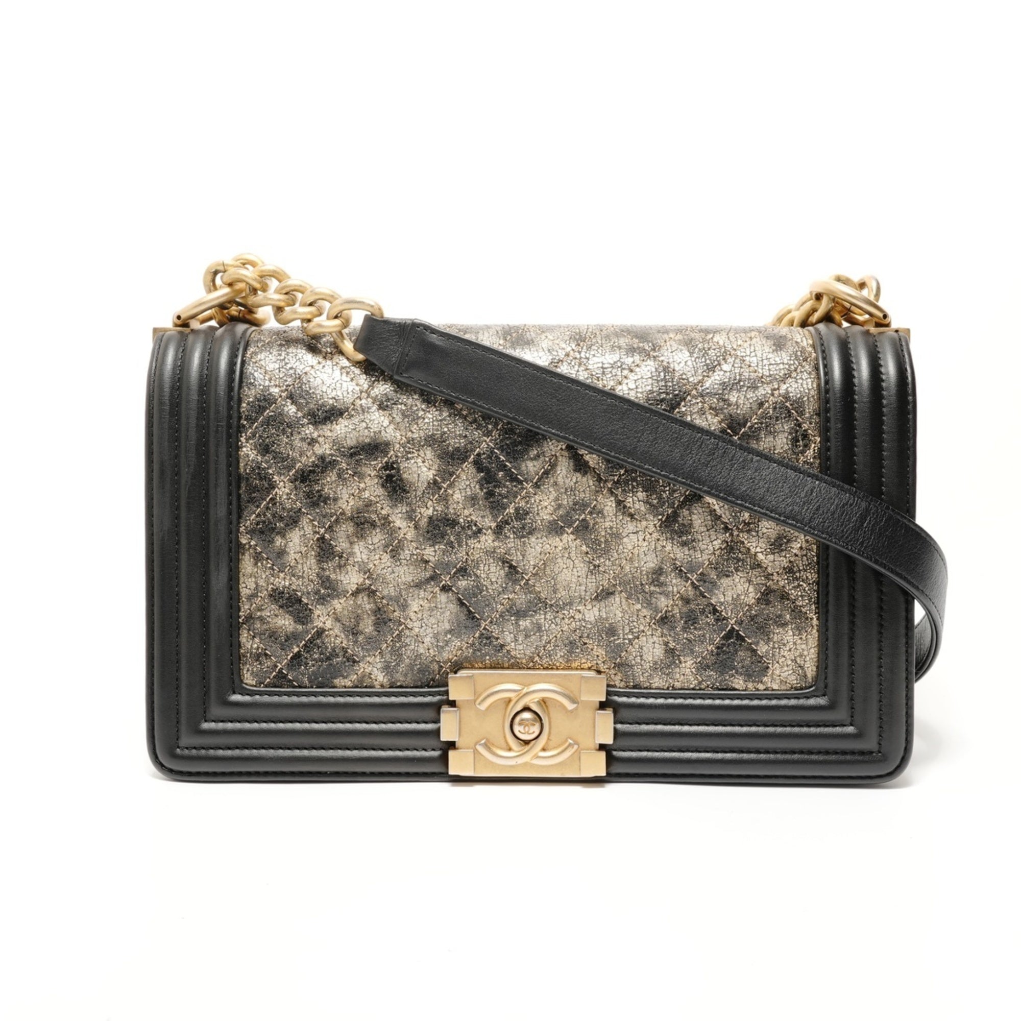 Chanel Boy Chanel Metallic Shoulder Bag (Pre-Owned)