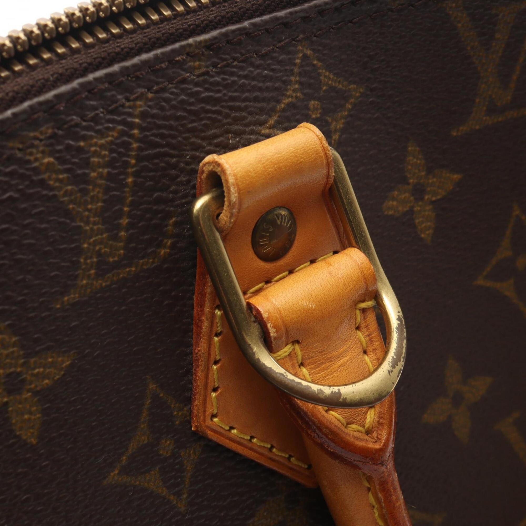 Louis Vuitton Brown Pvc Coated Canvas Leather Handbag (Pre-Owned)