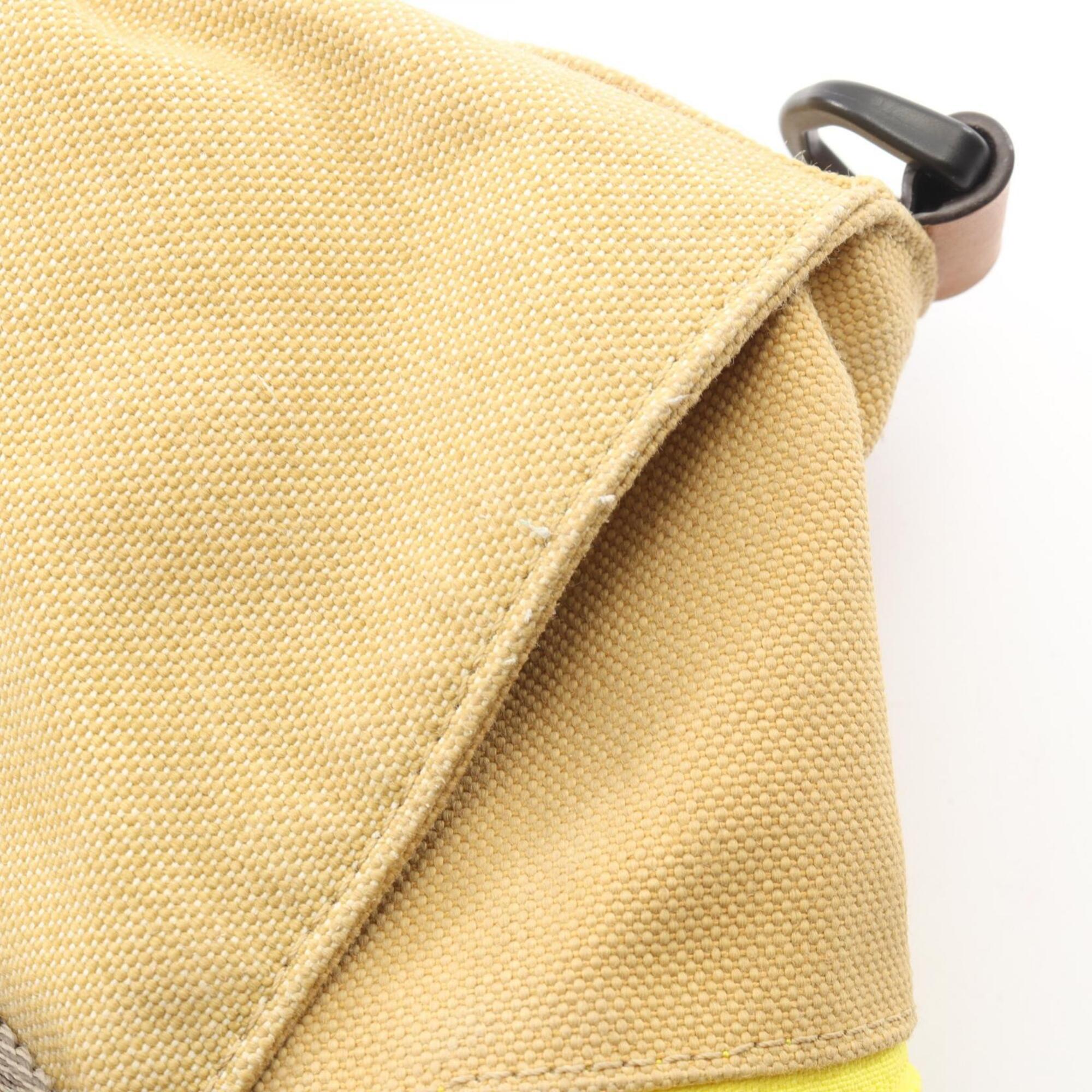 Loewe Beige Multi-Color Canvas Leather Handbag Tote Bag (Pre-Owned)