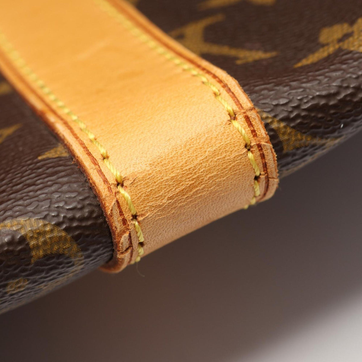 Louis Vuitton Brown Coated Canvas Monogram Leather Boston Bag Handbag (Pre-Owned)