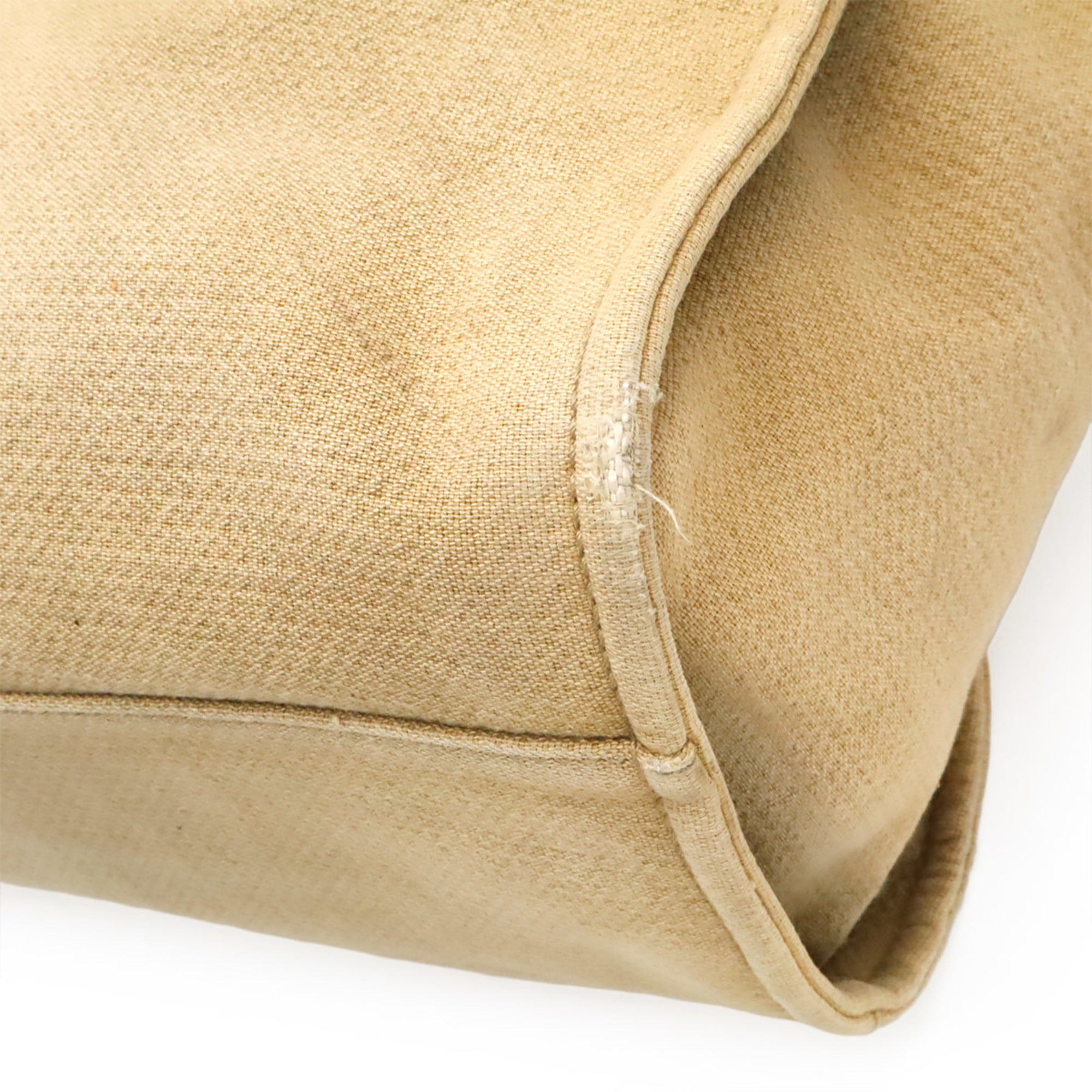 Chanel Beige Black Canvas Shoulder Bag Tote Bag (Pre-Owned)
