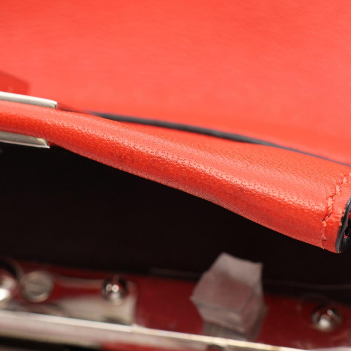 Fendi Multi-Color Red Color Leather Handbag (Pre-Owned)