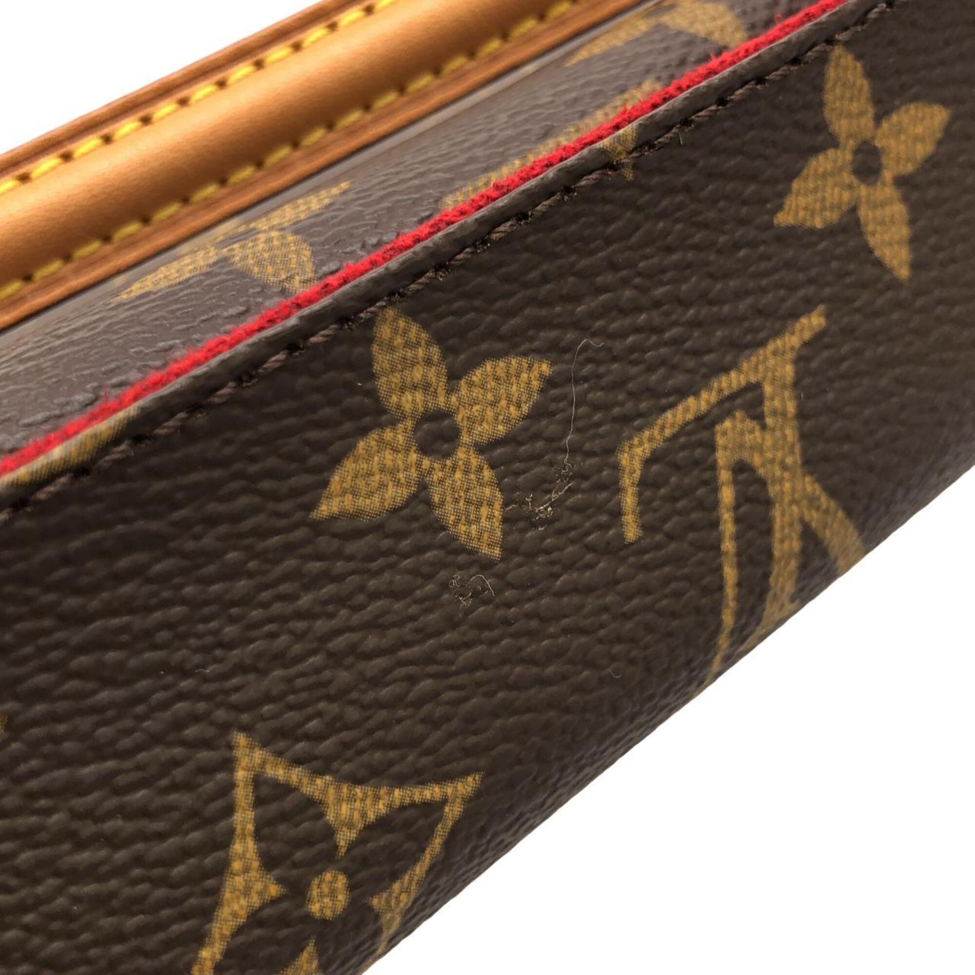 Louis Vuitton Marron Coated Canvas Shoulder Bag (Pre-Owned)