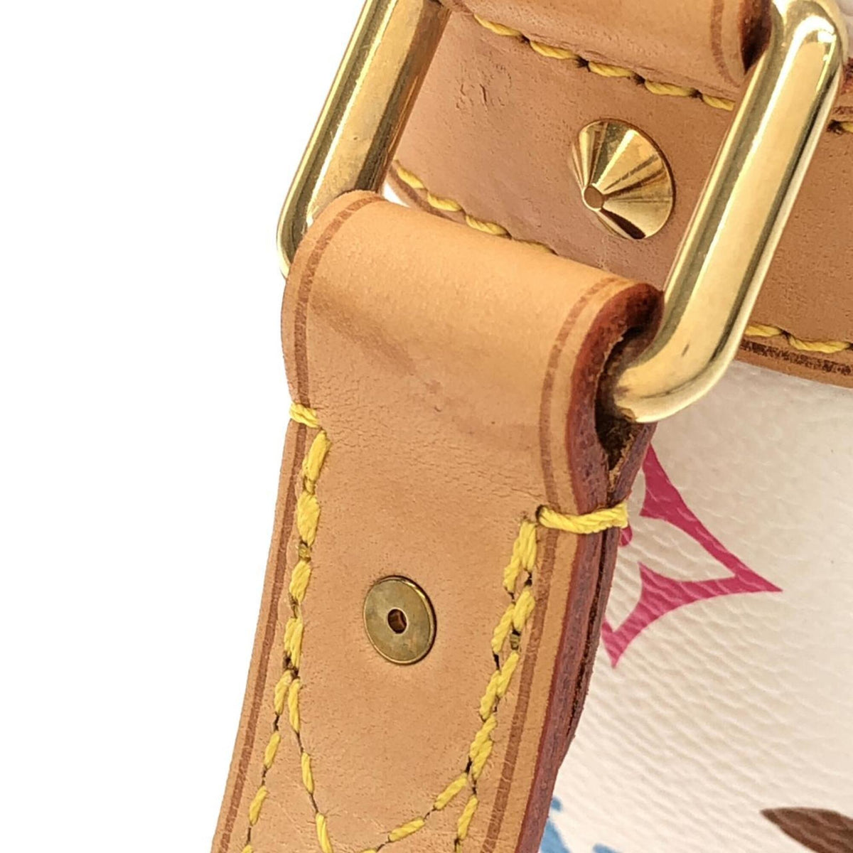 Louis Vuitton White Coated Canvas Shoulder Bag (Pre-Owned)