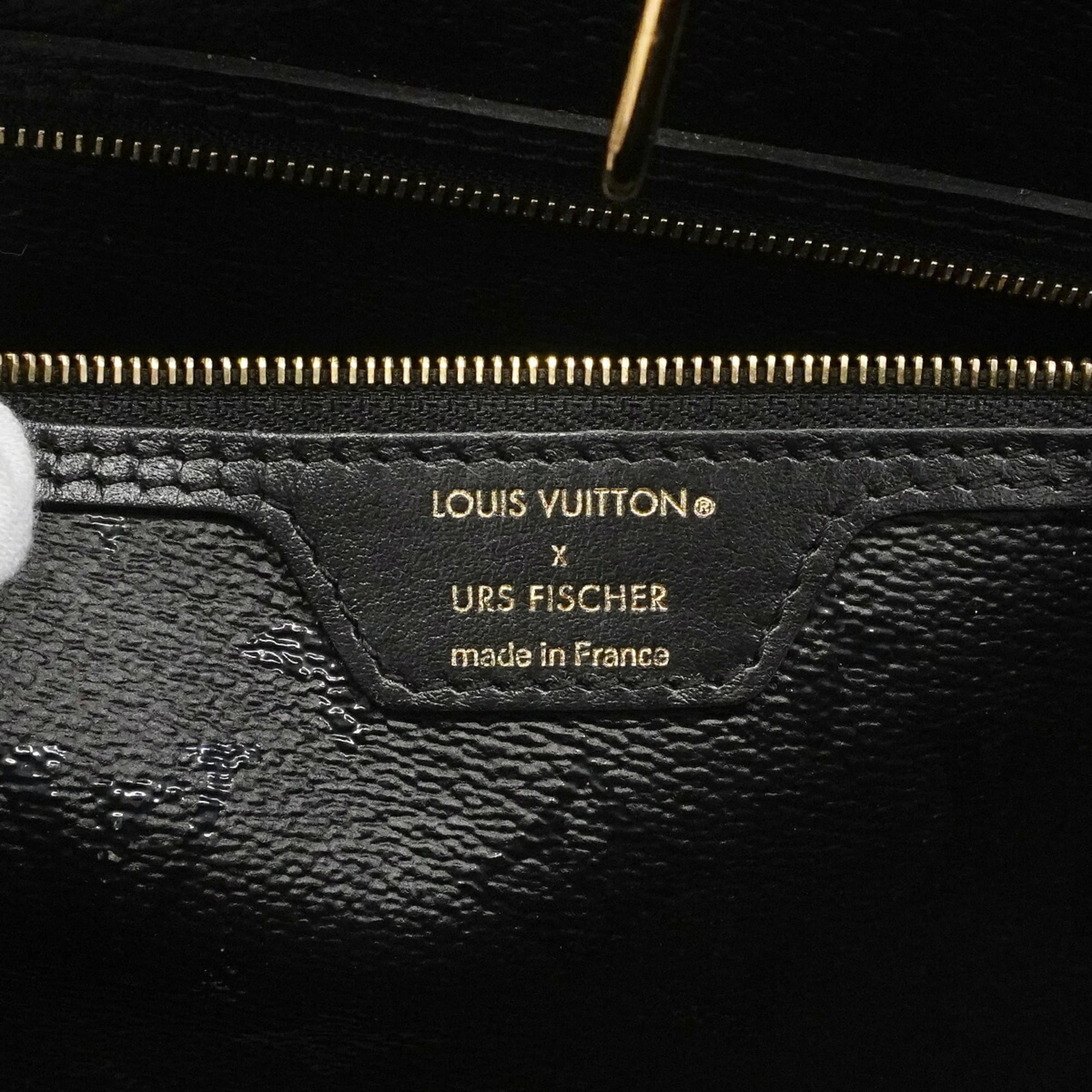 Louis Vuitton Black Red Color Tote Bag (Pre-Owned)