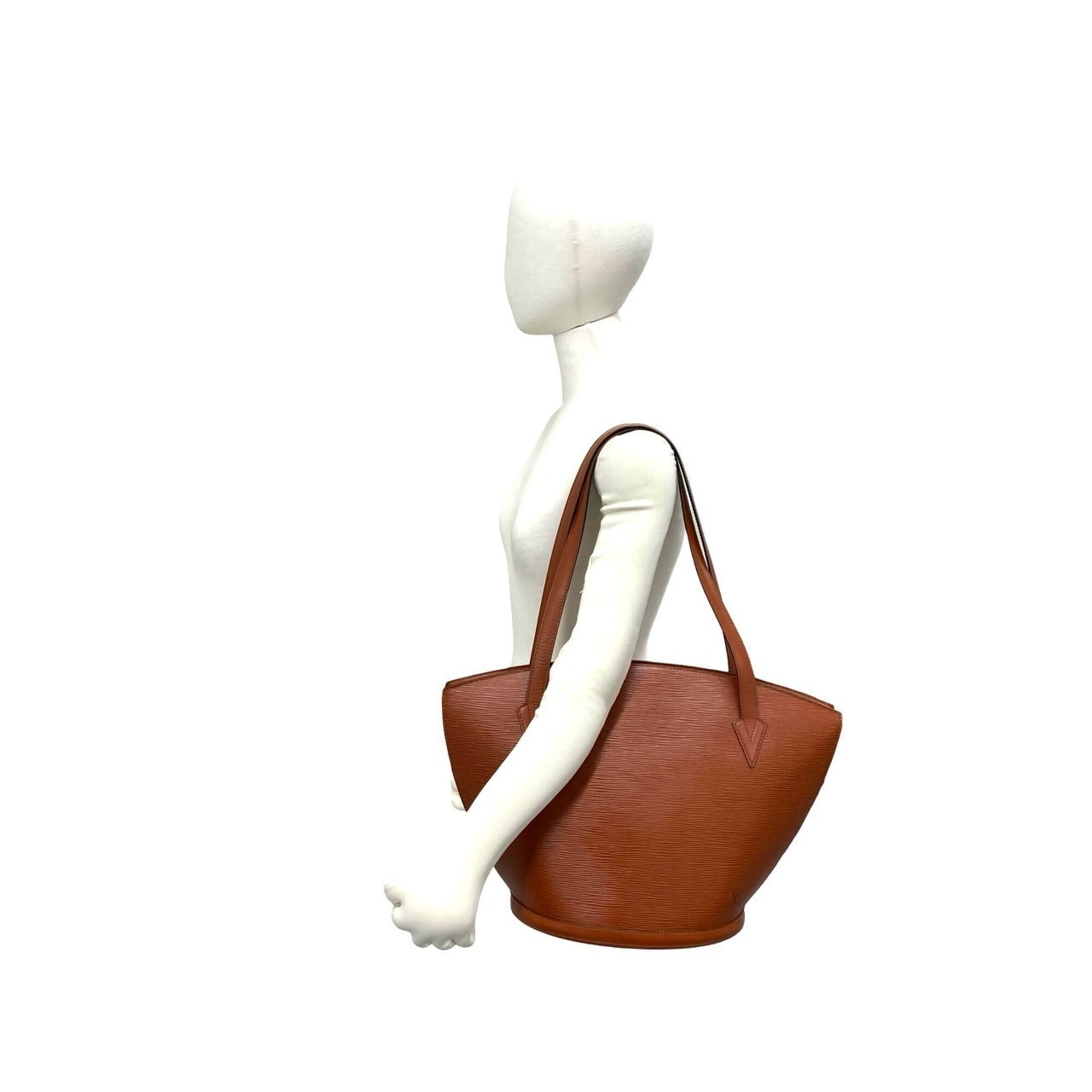 Louis Vuitton Brown Leather Shoulder Bag Tote Bag (Pre-Owned)