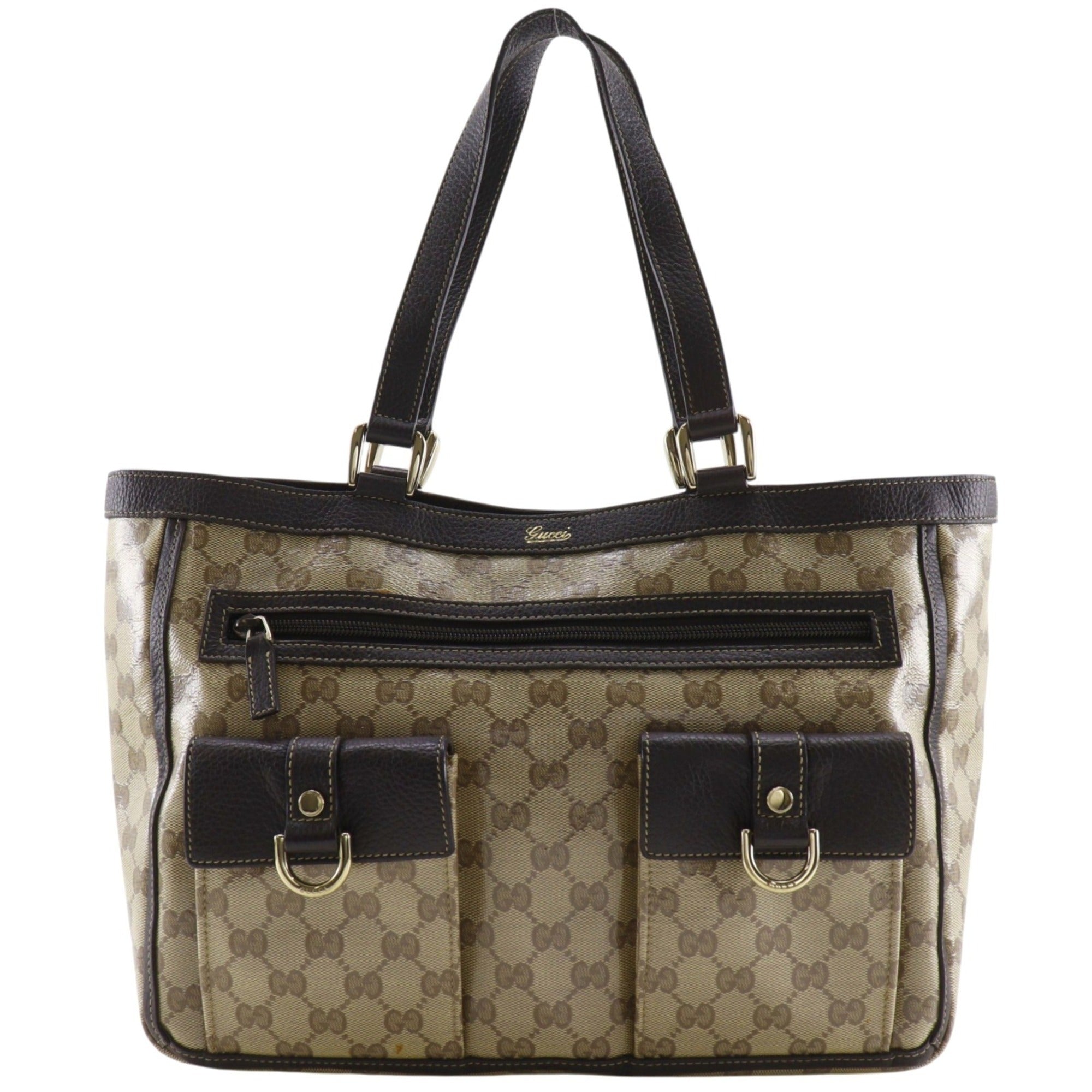 Gucci Brown Gg Crystal Tote Bag (Pre-Owned)
