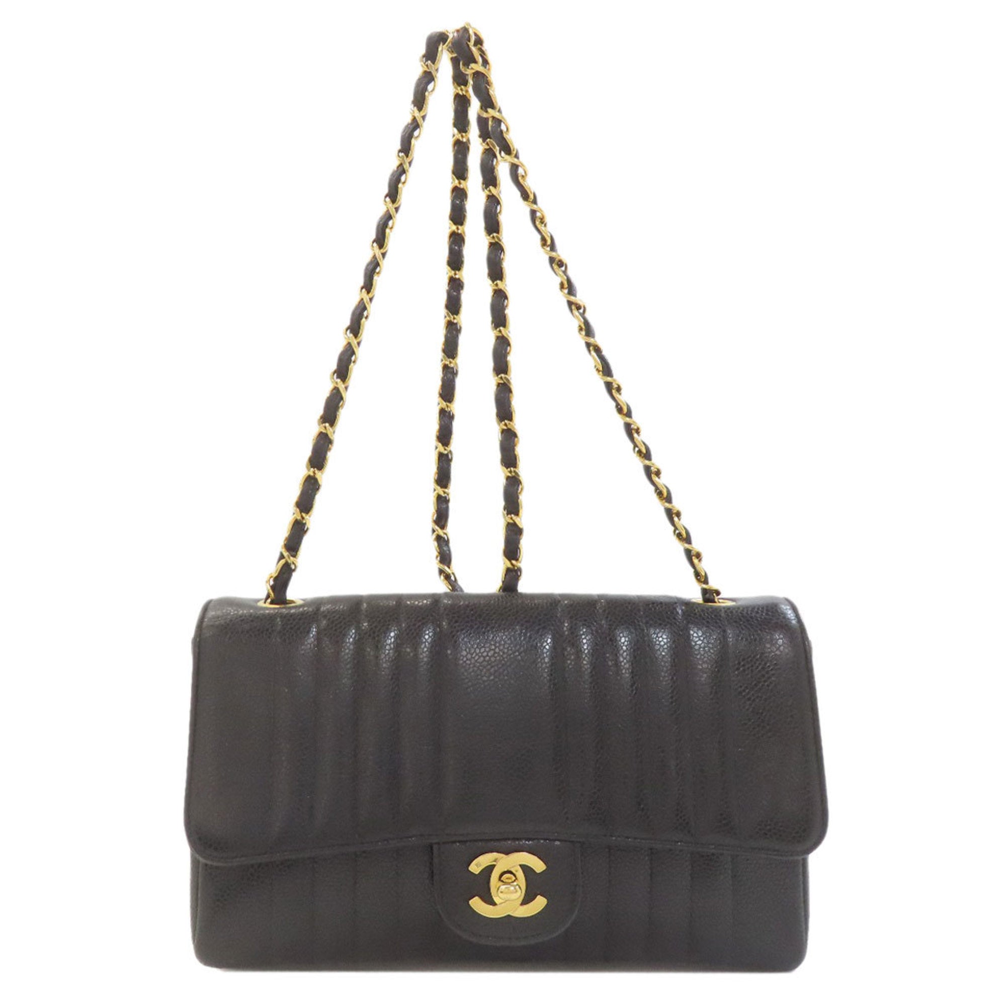 Chanel Black Leather Shoulder Bag (Pre-Owned)