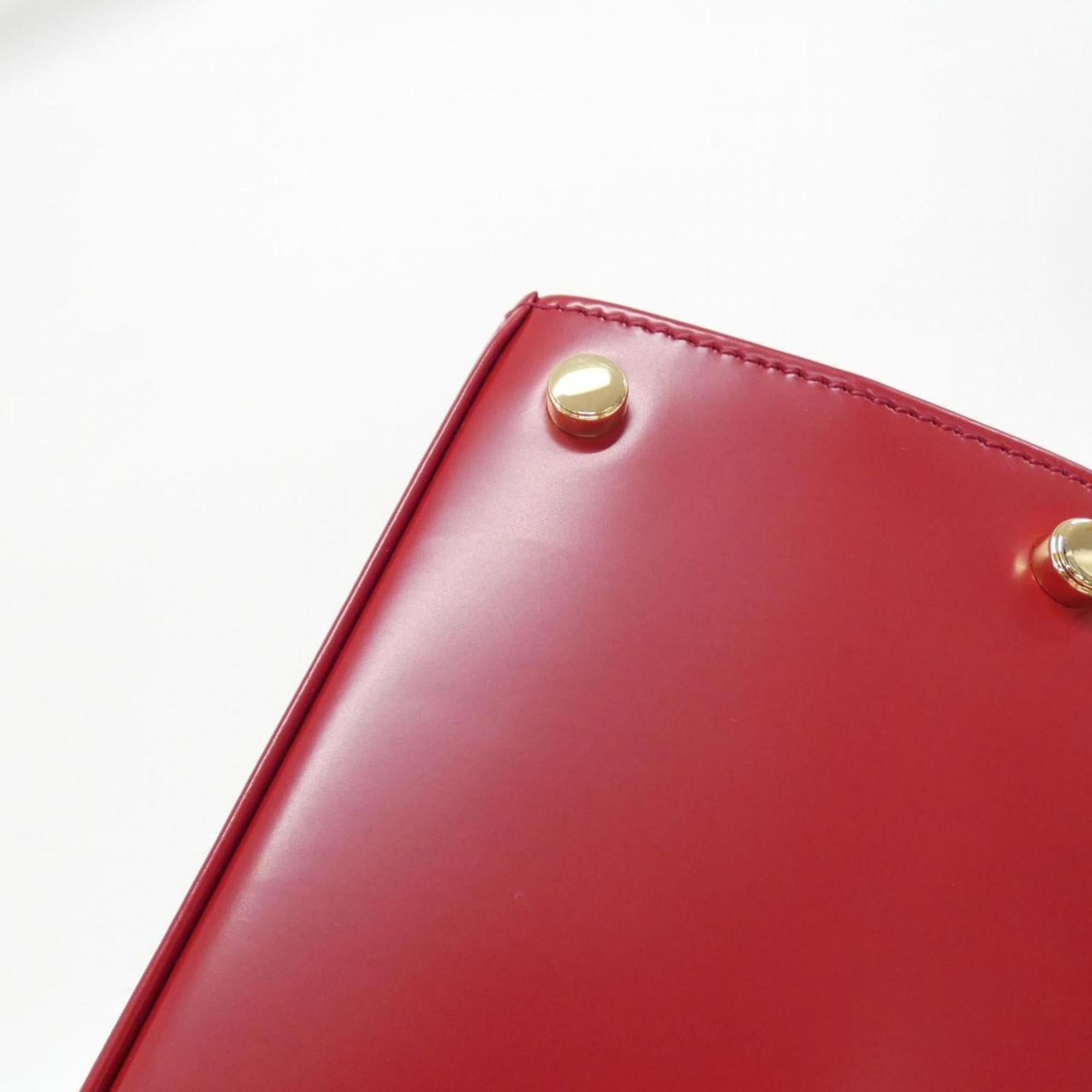 Salvatore Ferragamo Red Color Leather Handbag (Pre-Owned)