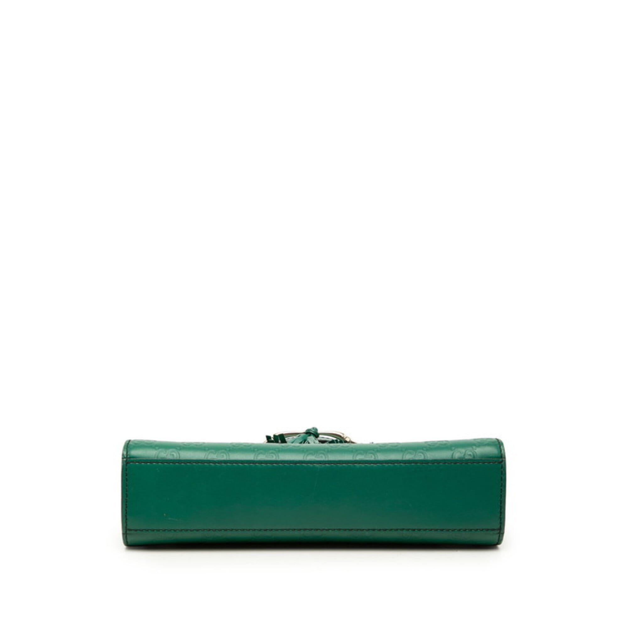 Gucci Green Leather Shoulder Bag (Pre-Owned)