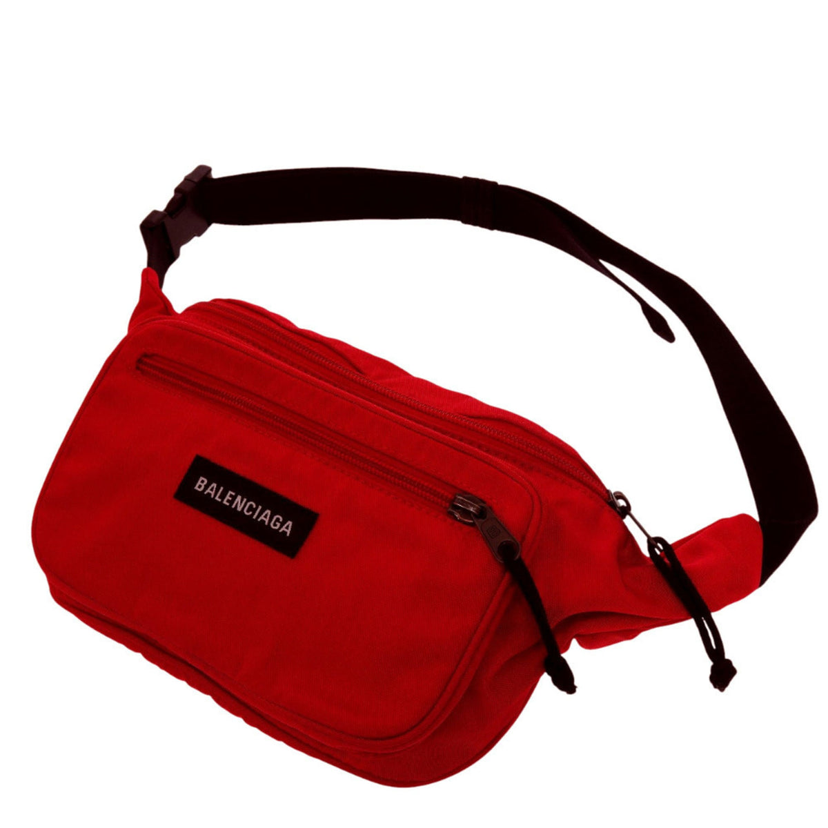Balenciaga Red Color Nylon Fanny Pack Sling Bag (Pre-Owned)
