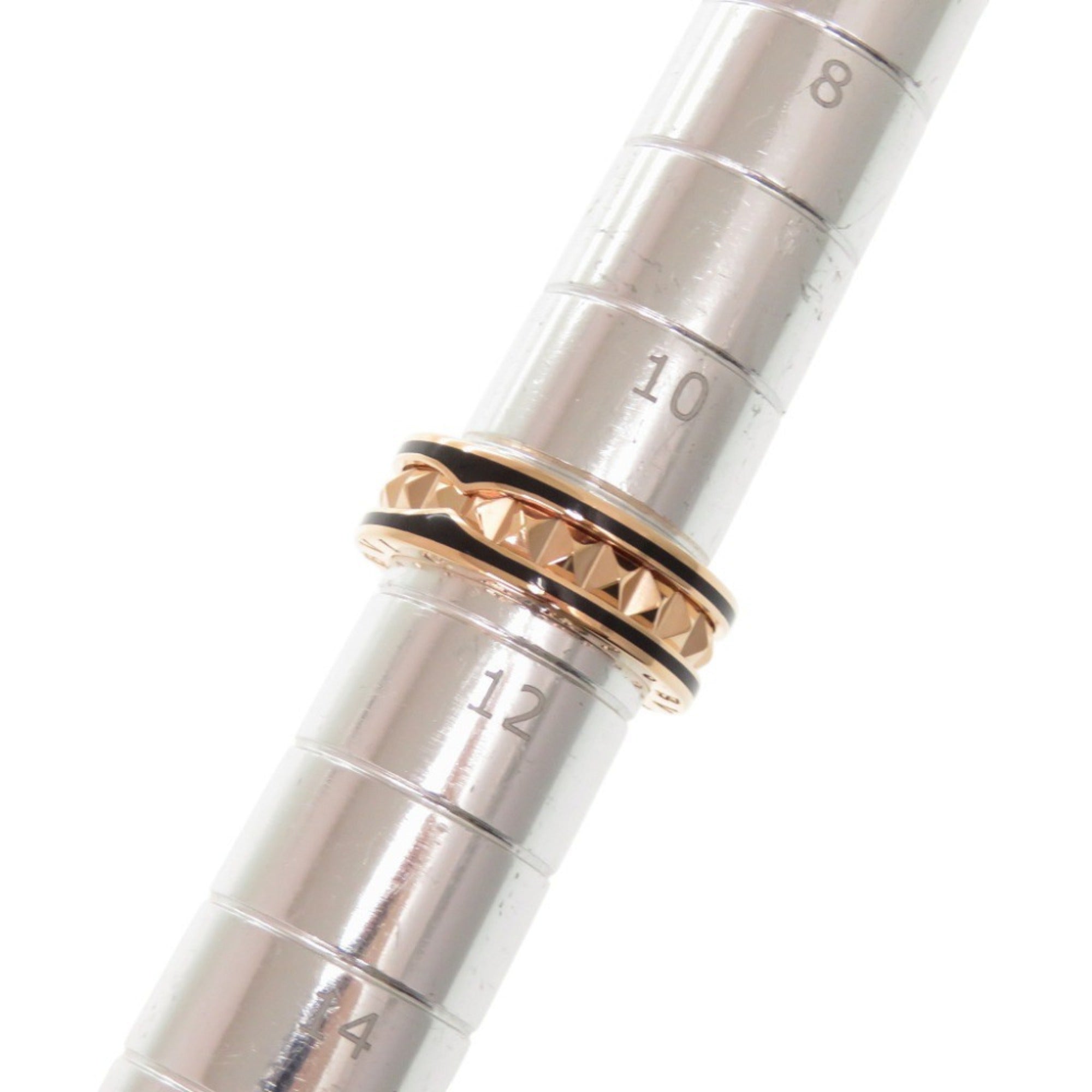 Bvlgari Pink Gold Black Pink Gold (18K) Ceramic Band Ring (Pre-Owned)
