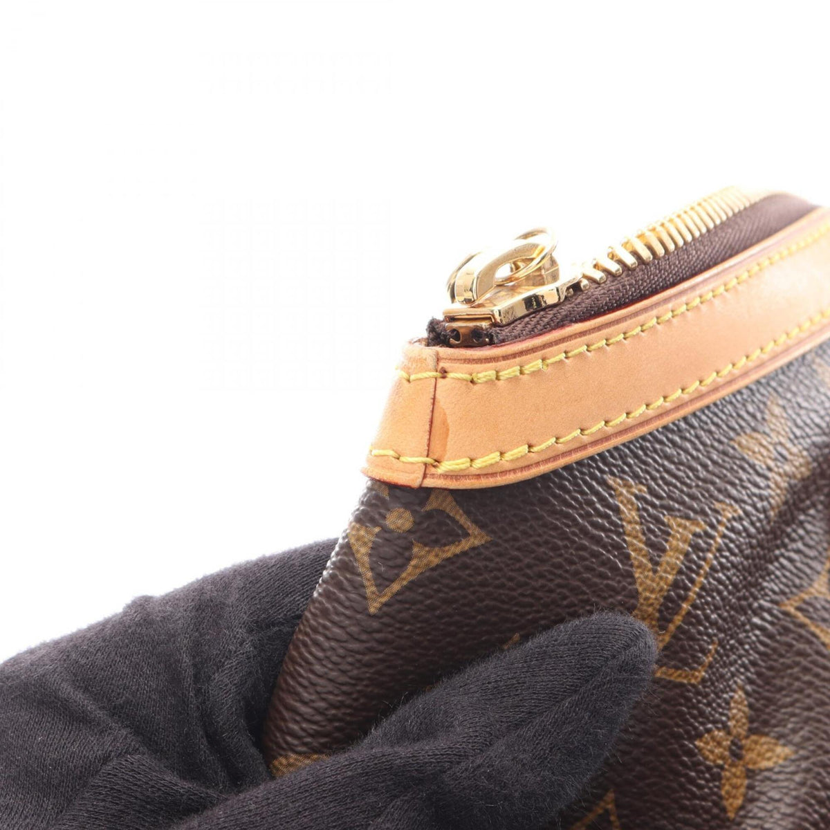 Louis Vuitton Brown Monogram Coated Canvas Leather Handbag (Pre-Owned)