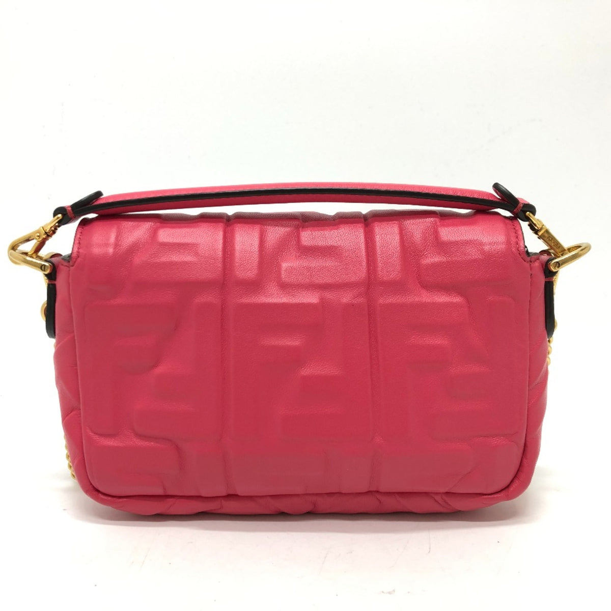 Fendi Pink Leather Shoulder Bag (Pre-Owned)