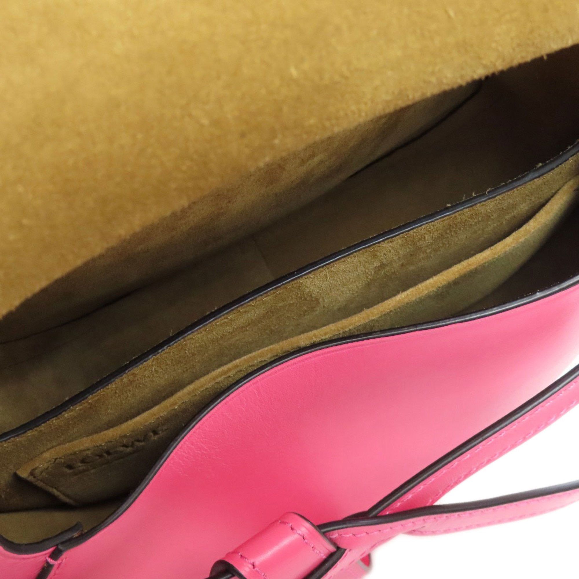 Loewe Pink White Leather Shoulder Bag (Pre-Owned)