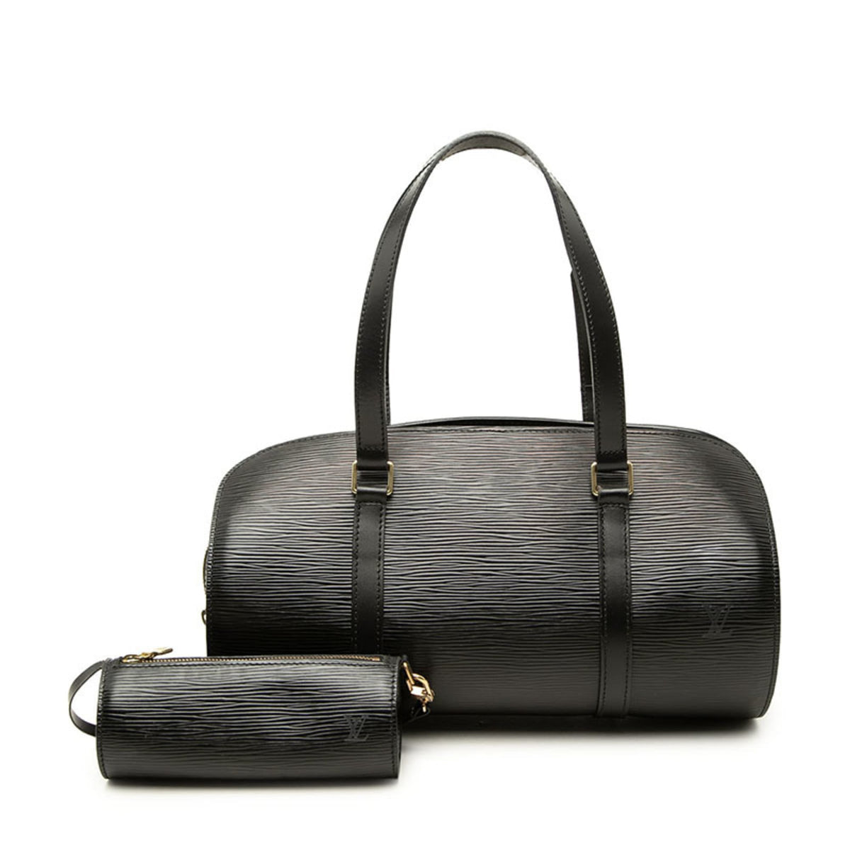 Louis Vuitton Epi Black Noir Leather Handbag Pouch (Pre-Owned)