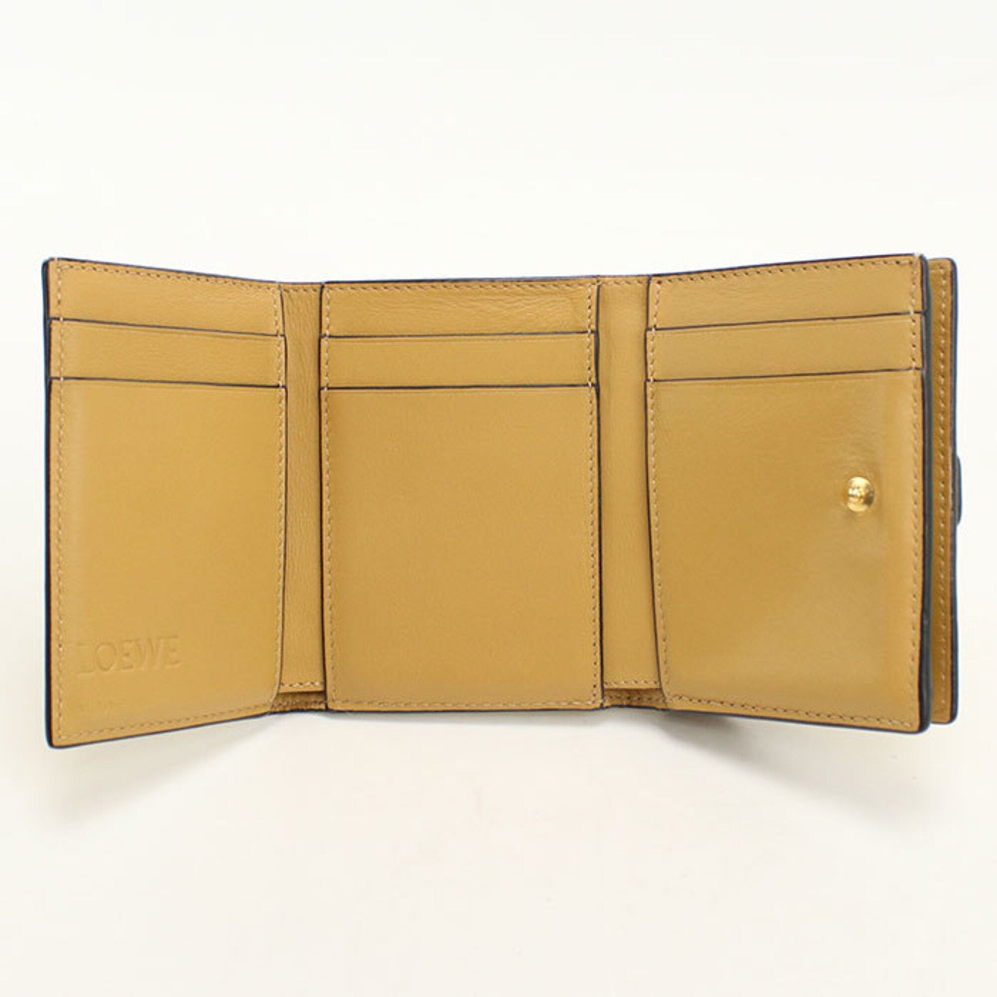 Loewe Beige Leather Wallet (Tri-Fold) (Pre-Owned)