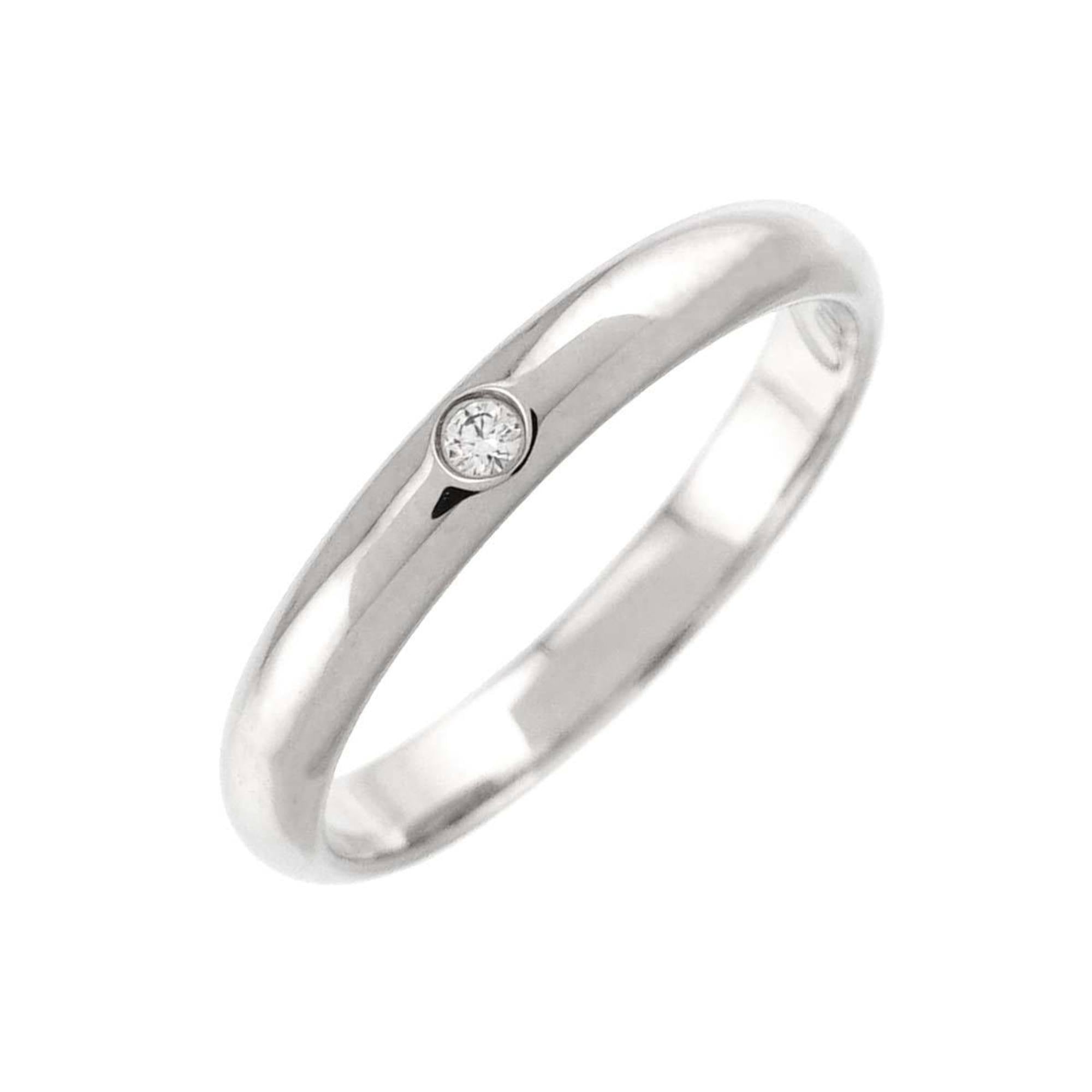 Cartier Silver Platinum 950 Band Ring (Pre-Owned)