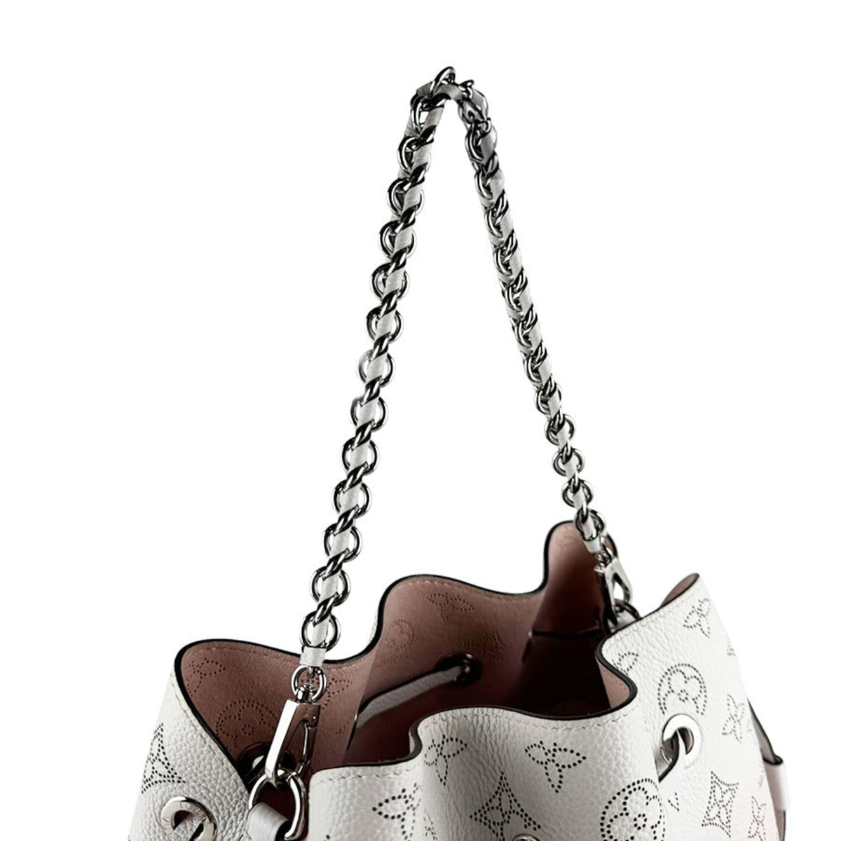 Louis Vuitton Pink White Mahina Leather Handbag Shoulder Bag (Pre-Owned)
