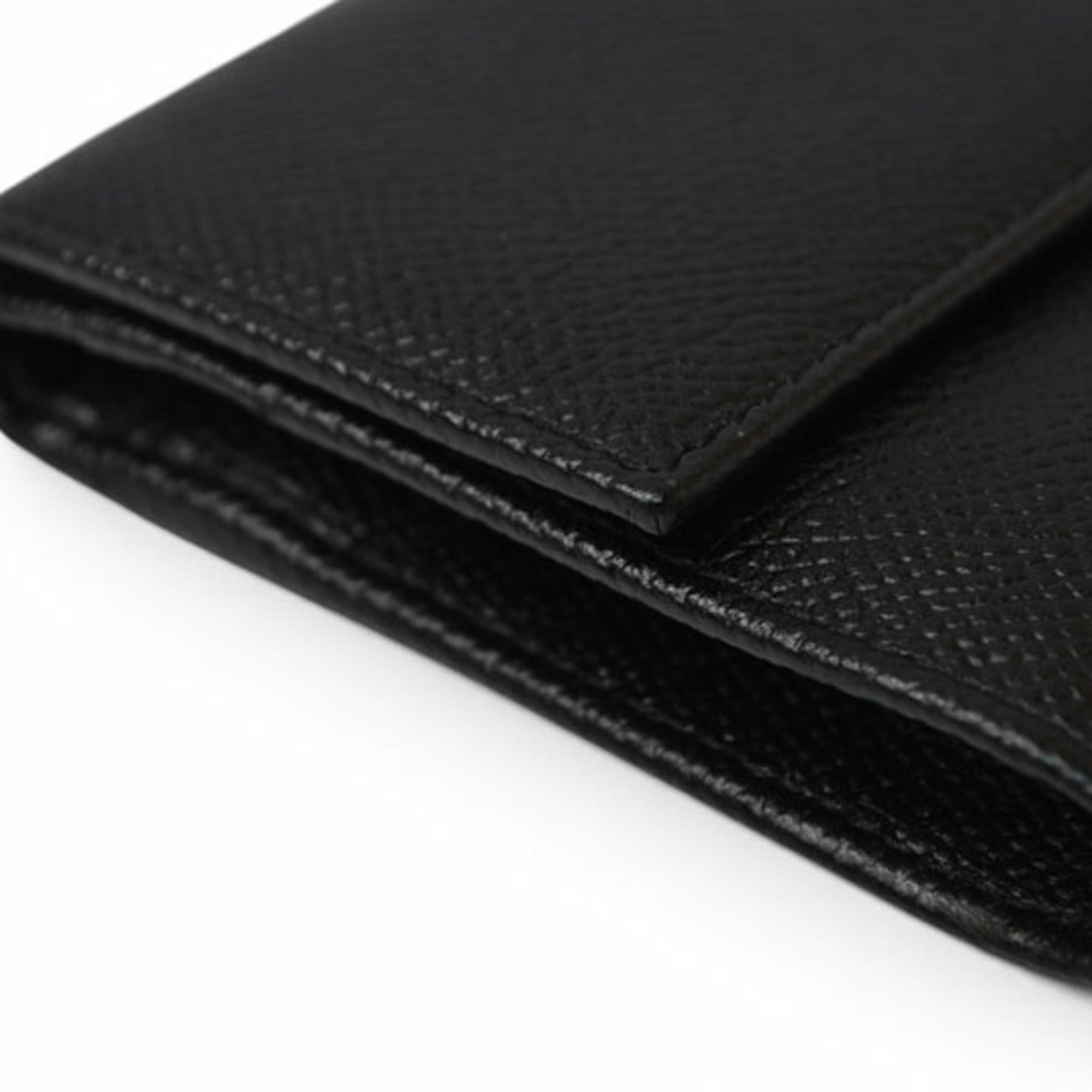 Bvlgari Black Leather Long Wallet (Bi-Fold) (Pre-Owned)