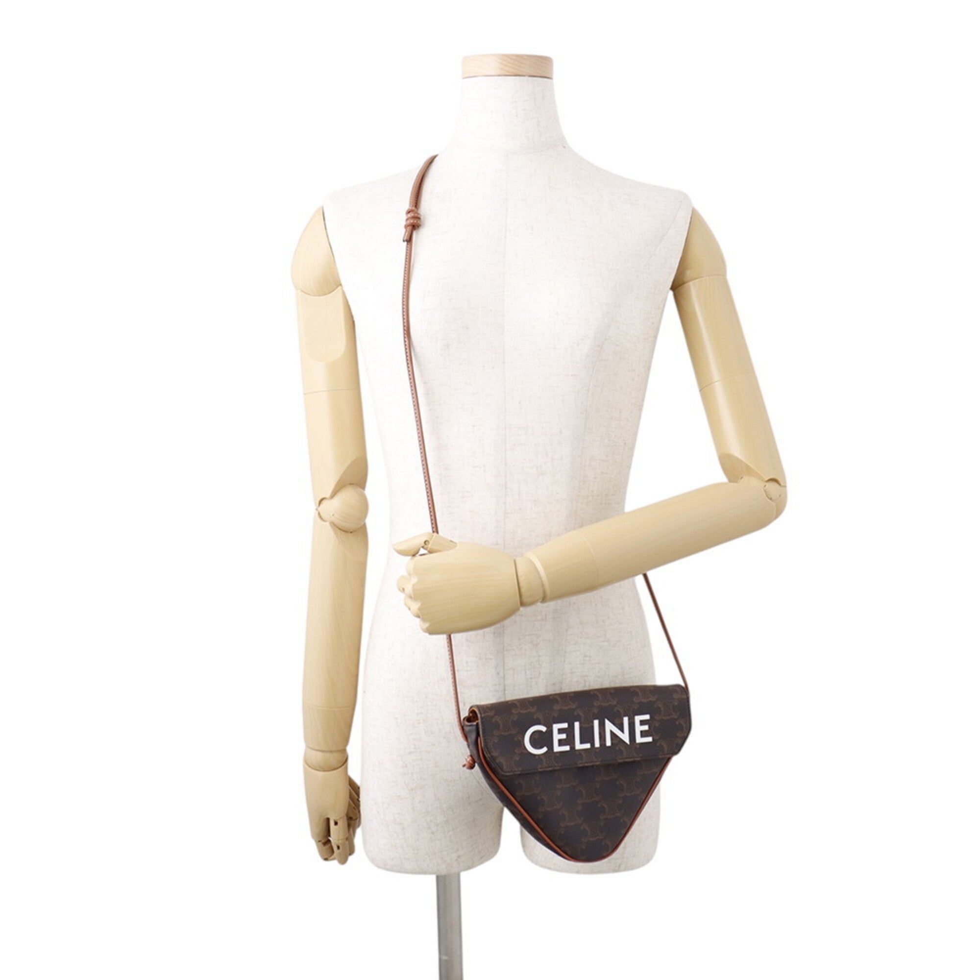 Celine Brown Pvc Leather Handbag Shoulder Bag (Pre-Owned)