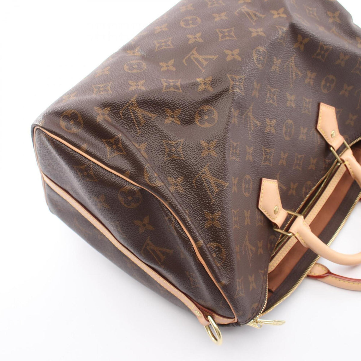 Louis Vuitton Brown Monogram Coated Canvas Leather Handbag (Pre-Owned)