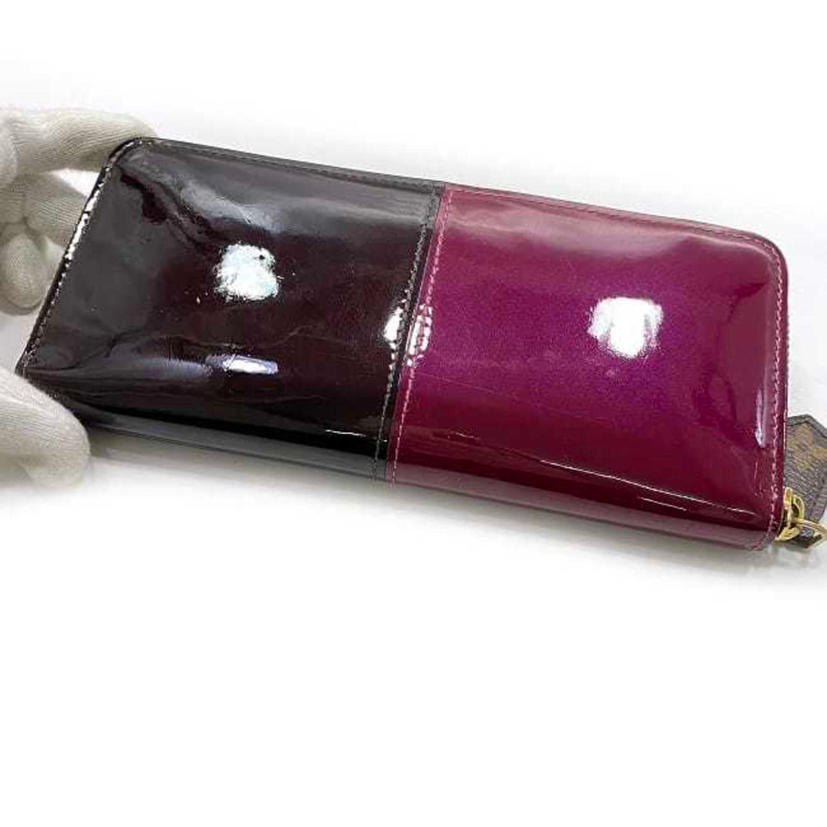 Louis Vuitton Amarante Bordeaux Brown Patent Leather Monogram Canvas Coin Purse/Coin Case (Pre-Owned)