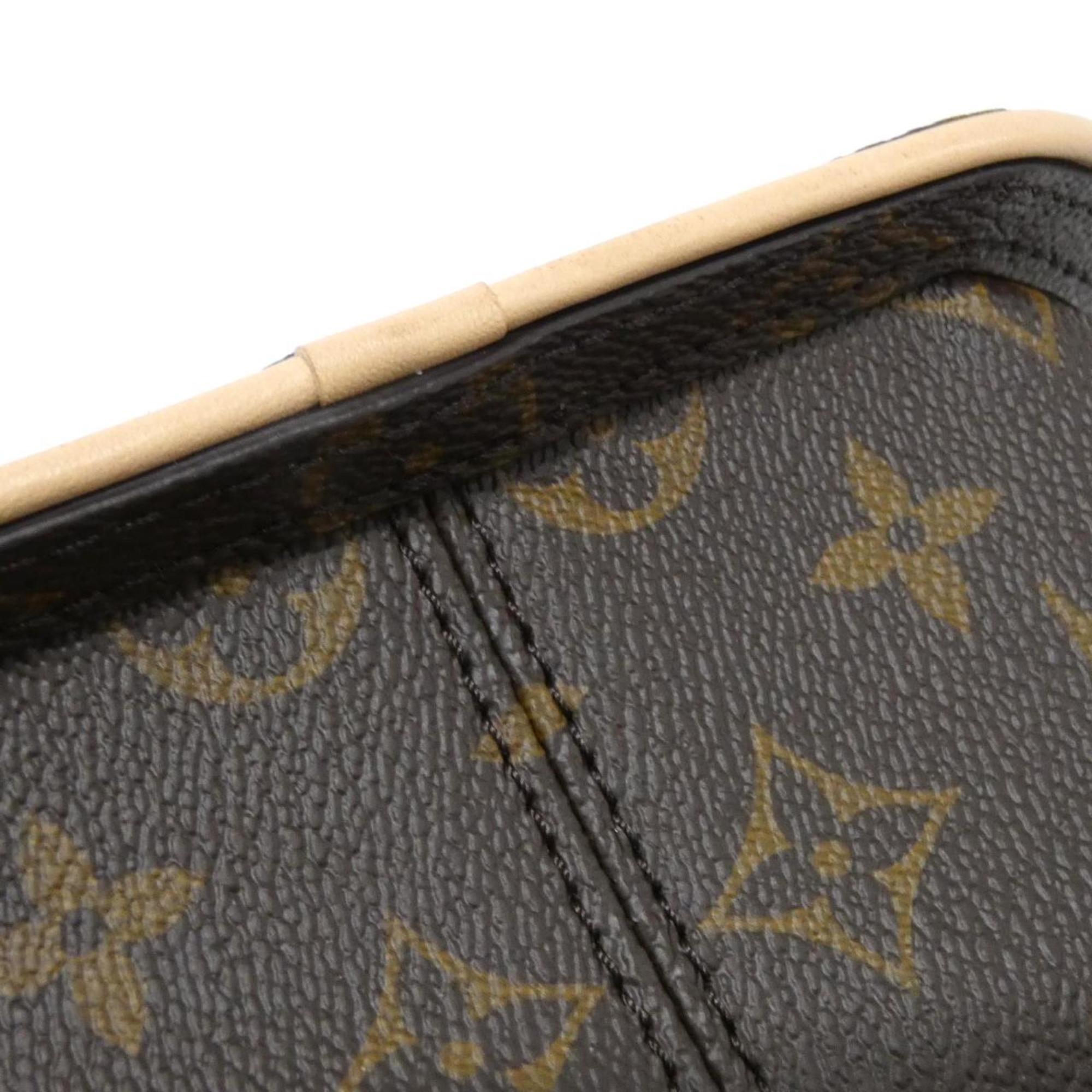 Louis Vuitton Marron Coated Canvas Shoulder Bag (Pre-Owned)