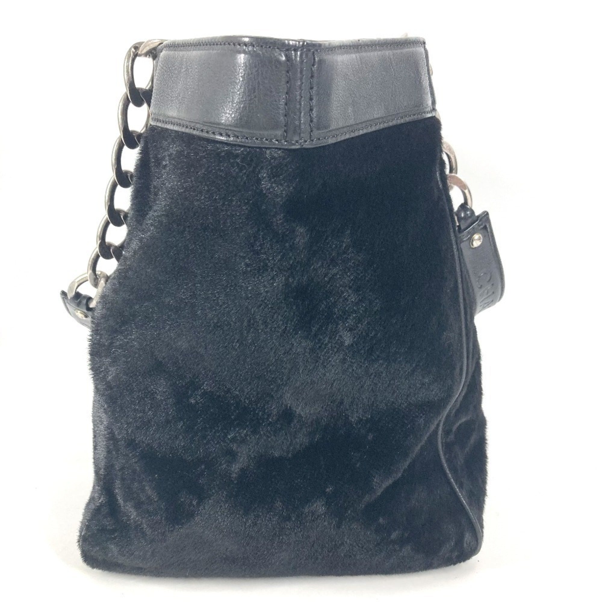 Chanel Black Leather Shoulder Bag Tote Bag (Pre-Owned)