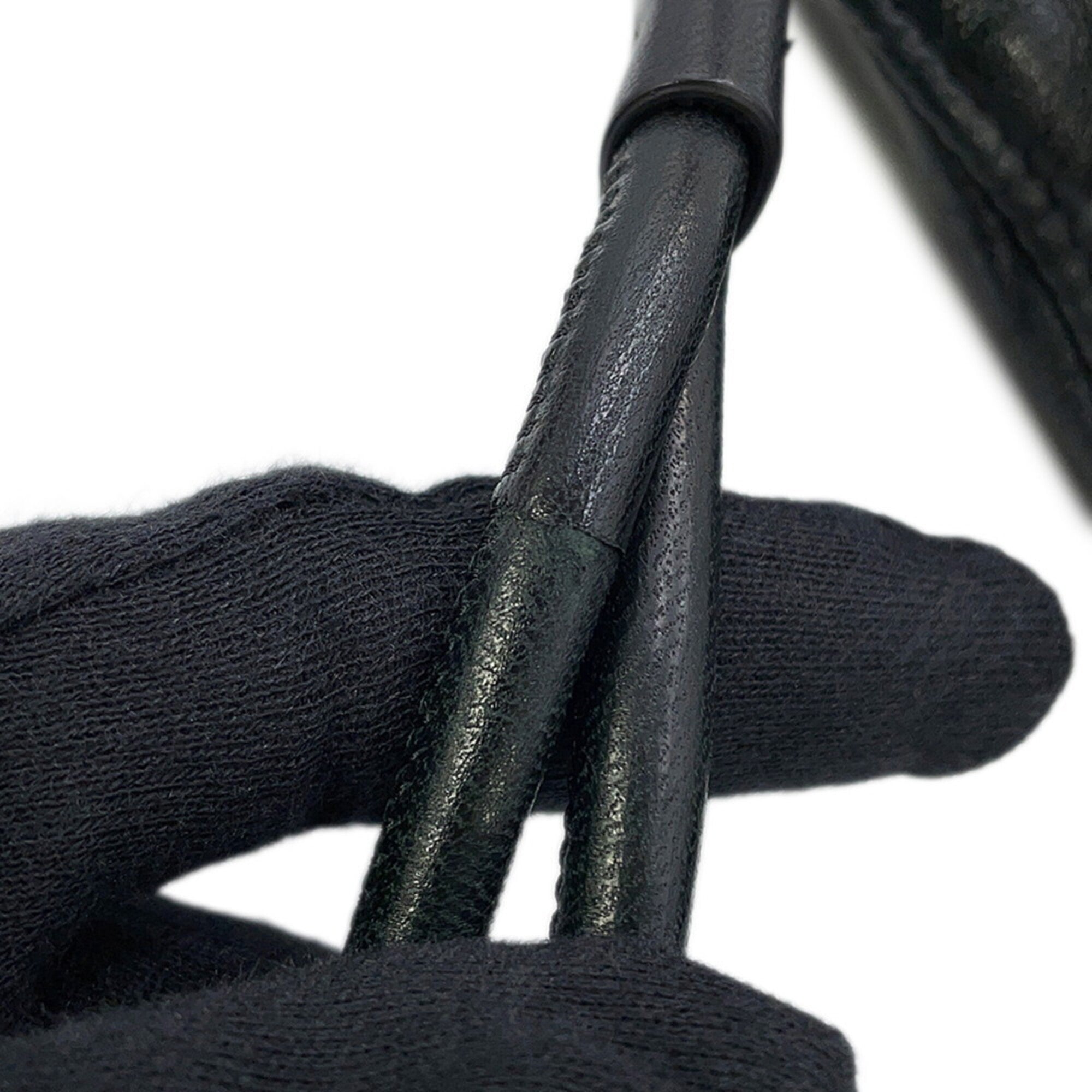Yves Saint Laurent Black Leather Backpack Handbag Pouch (Pre-Owned)