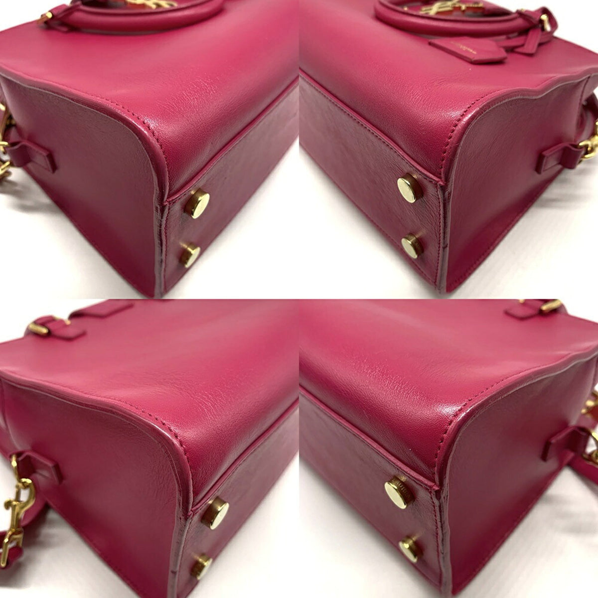 Saint Laurent Pink Leather Handbag Shoulder Bag (Pre-Owned)