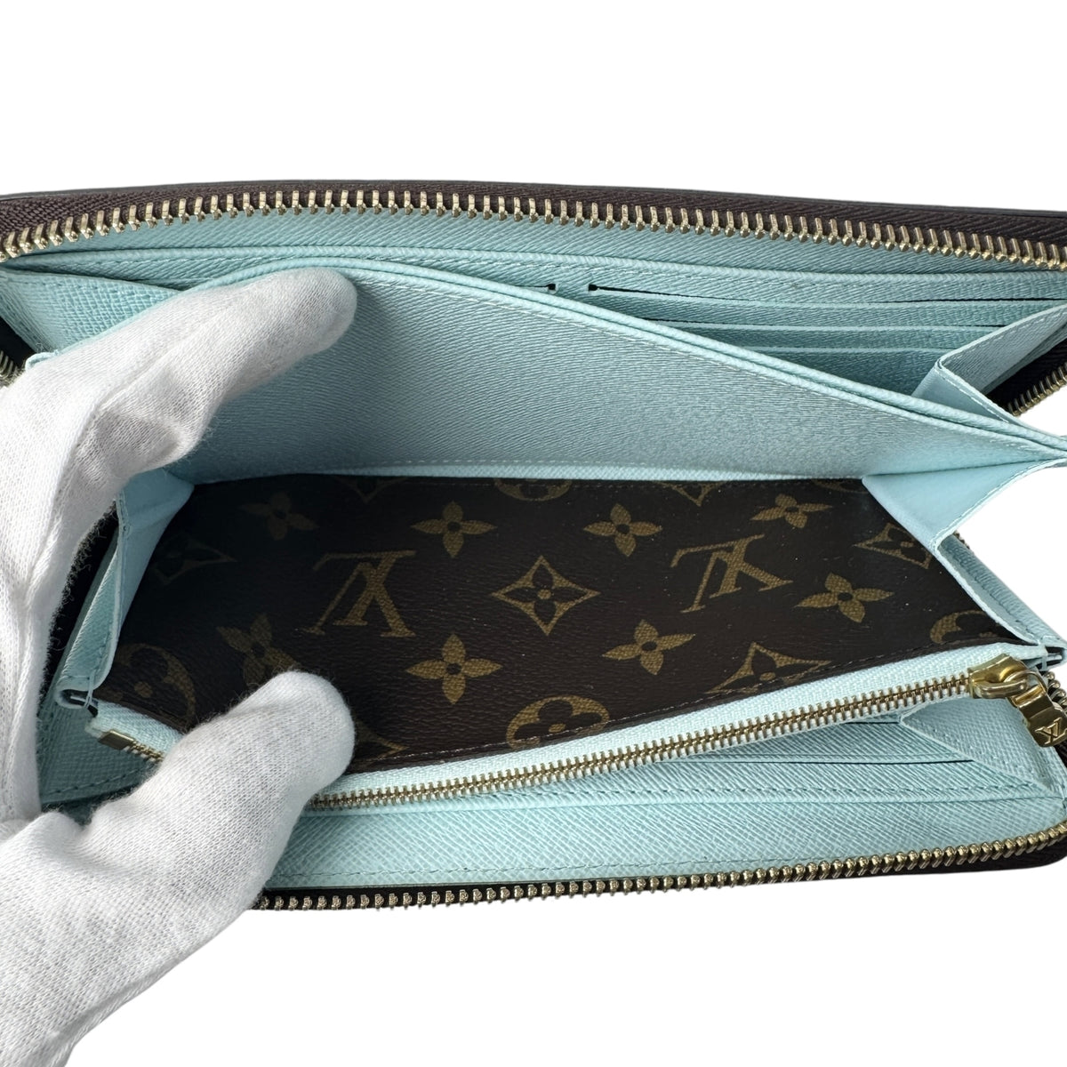 Louis Vuitton Brown Leather Long Wallet (Bi-Fold) (Pre-Owned)