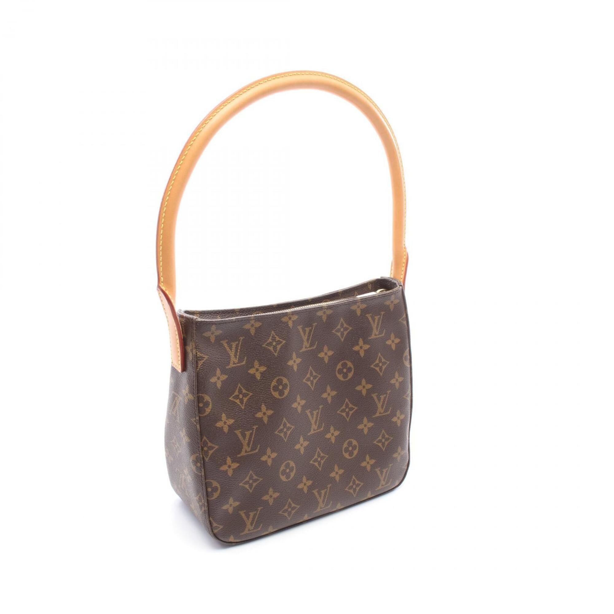 Louis Vuitton Brown Monogram Coated Canvas Leather Handbag Shoulder Bag (Pre-Owned)
