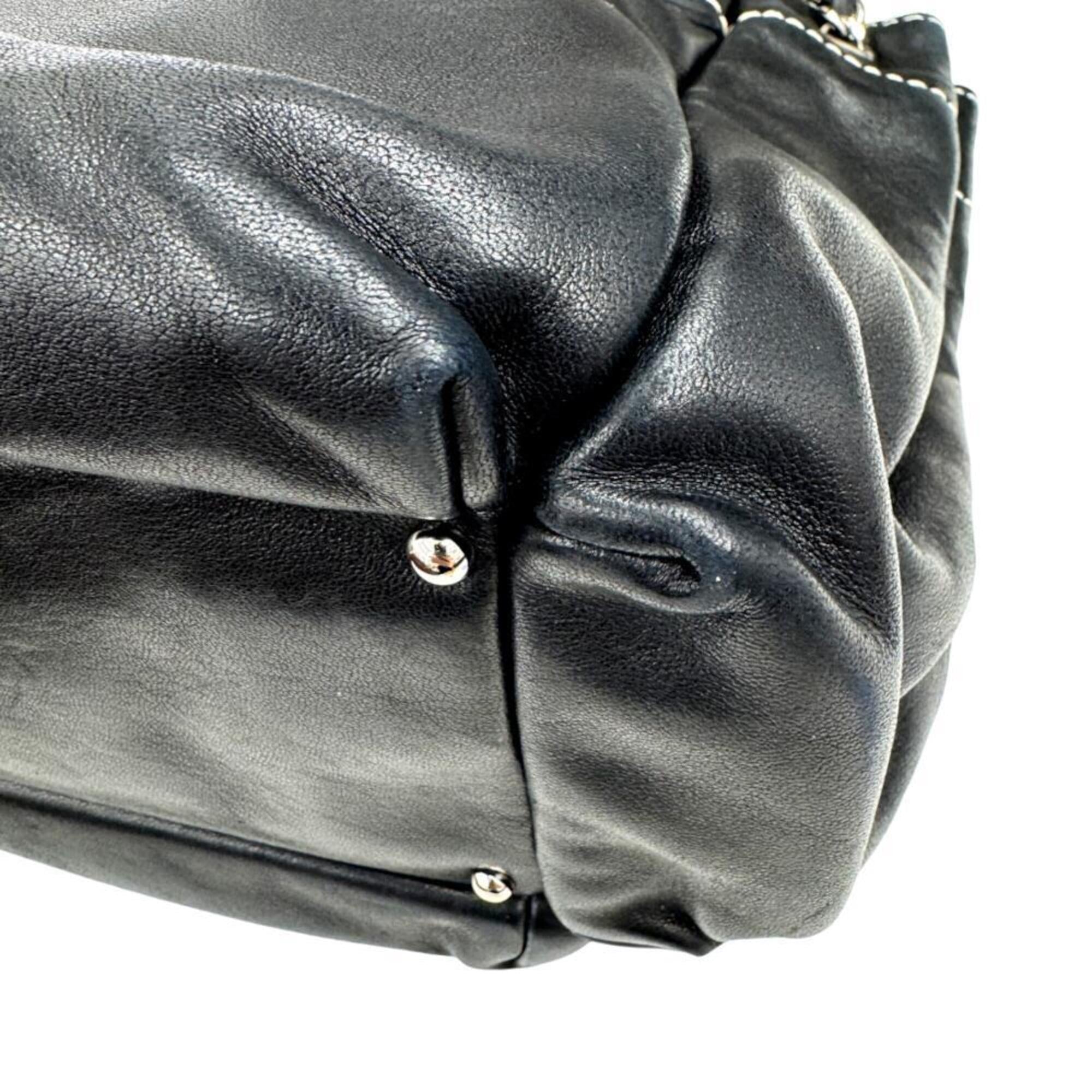 Chanel Black Leather Tote Bag (Pre-Owned)