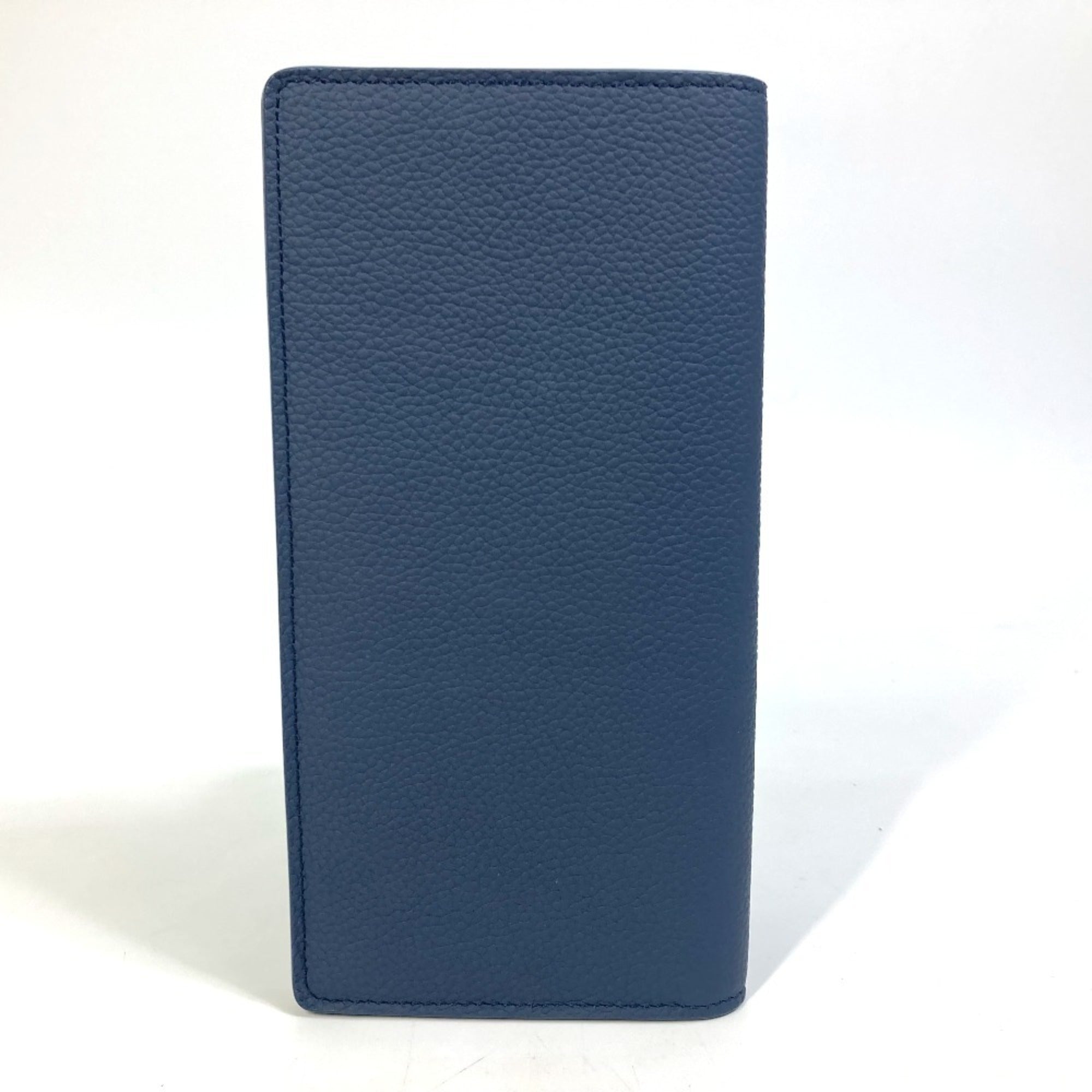 Louis Vuitton Navy Leather Long Wallet (Bi-Fold) (Pre-Owned)