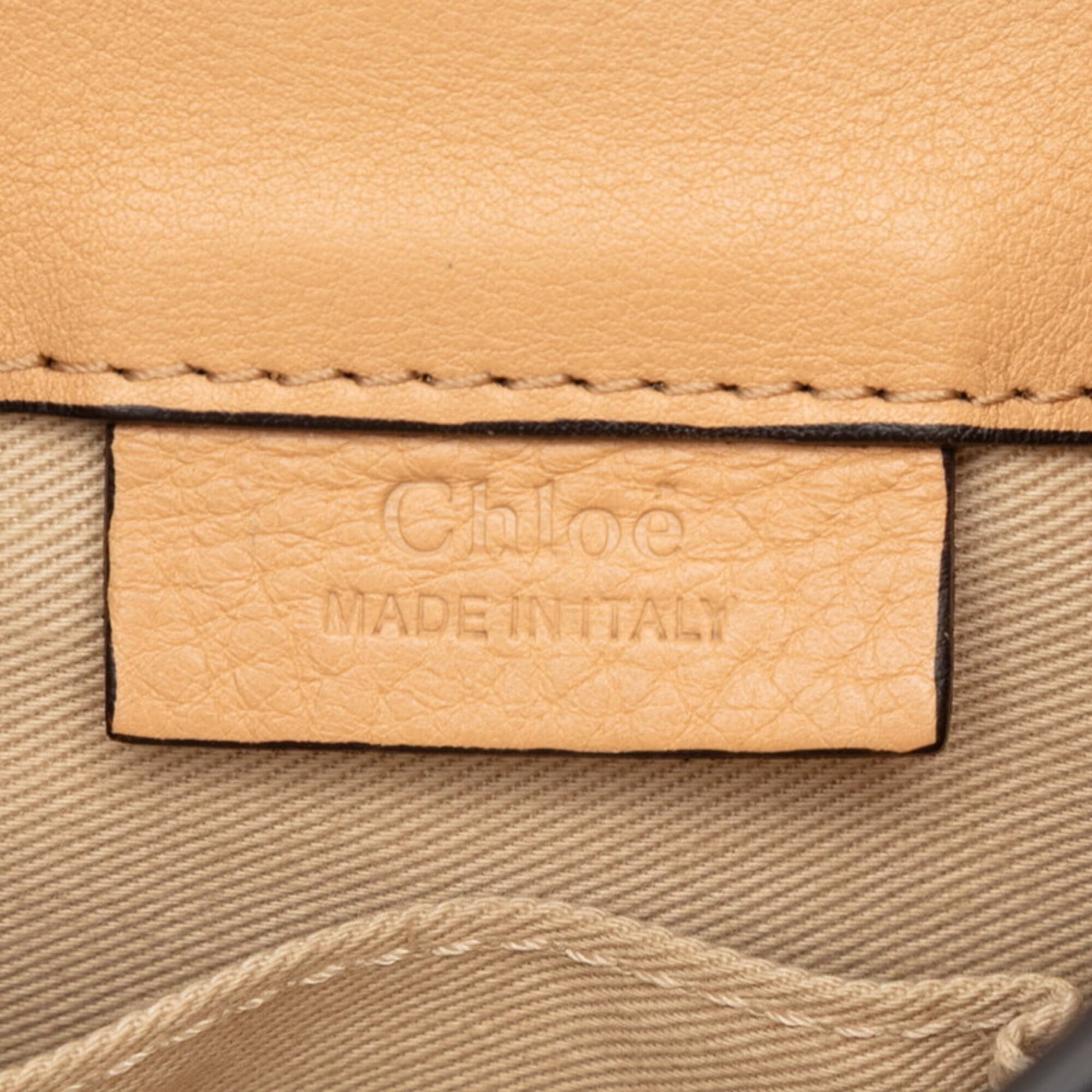 Chloé Beige Grayish Suede Leather Backpack Handbag (Pre-Owned)