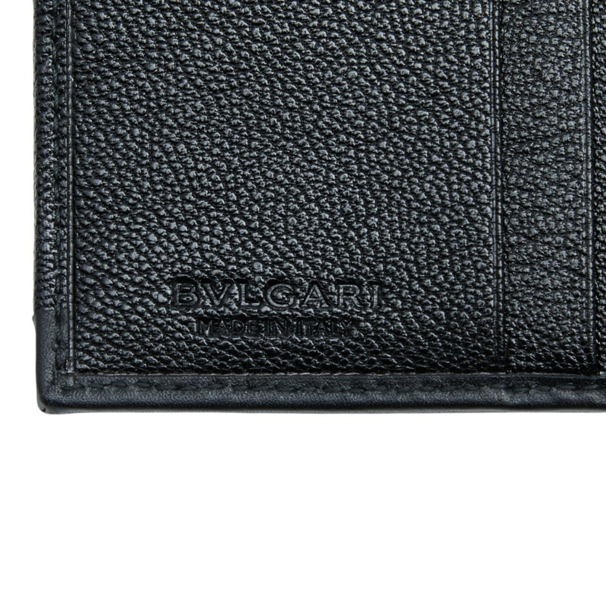 Bvlgari Black Leather Wallet (Tri-Fold) (Pre-Owned)