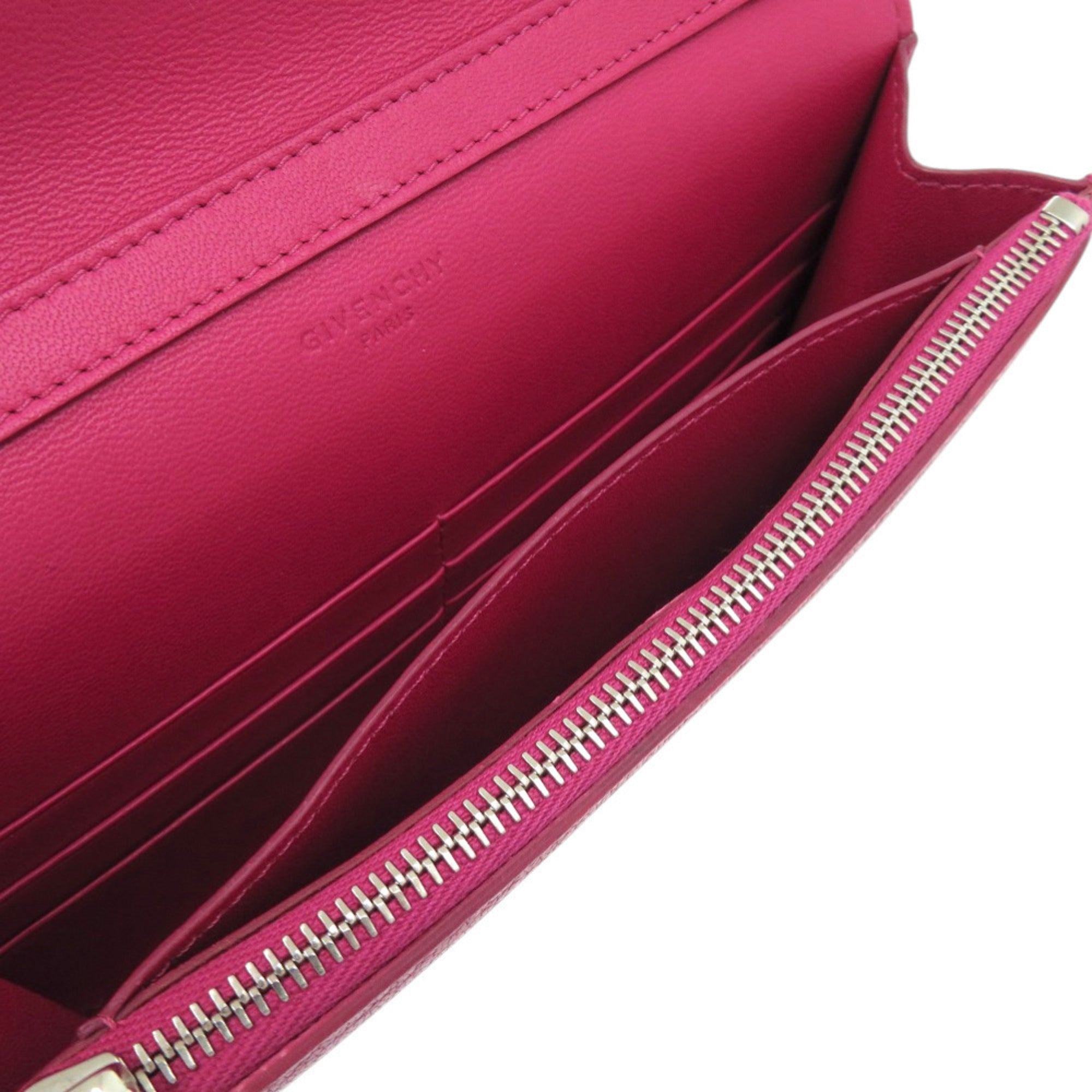 Balenciaga Pink Pink Red Leather Chain/Shoulder Wallet (Pre-Owned)