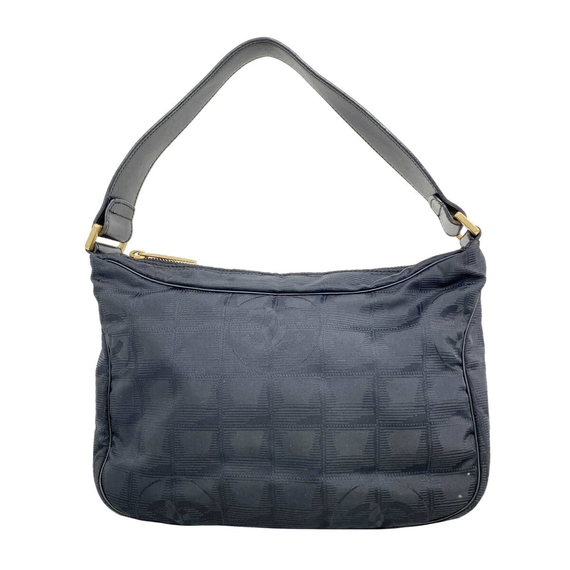 Chanel Black Nylon Shoulder Bag (Pre-Owned)