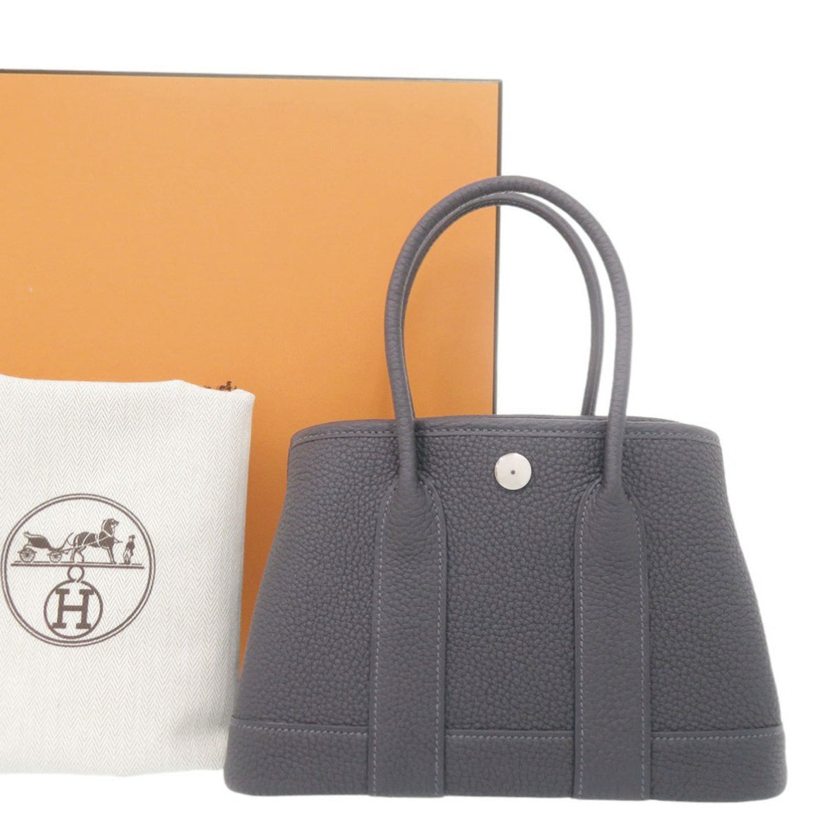 Hermes Ardoise Negonda Leather Handbag (Pre-Owned)