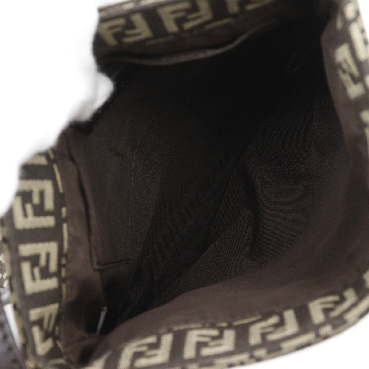 Fendi Brown Zucchino Shoulder Bag (Pre-Owned)