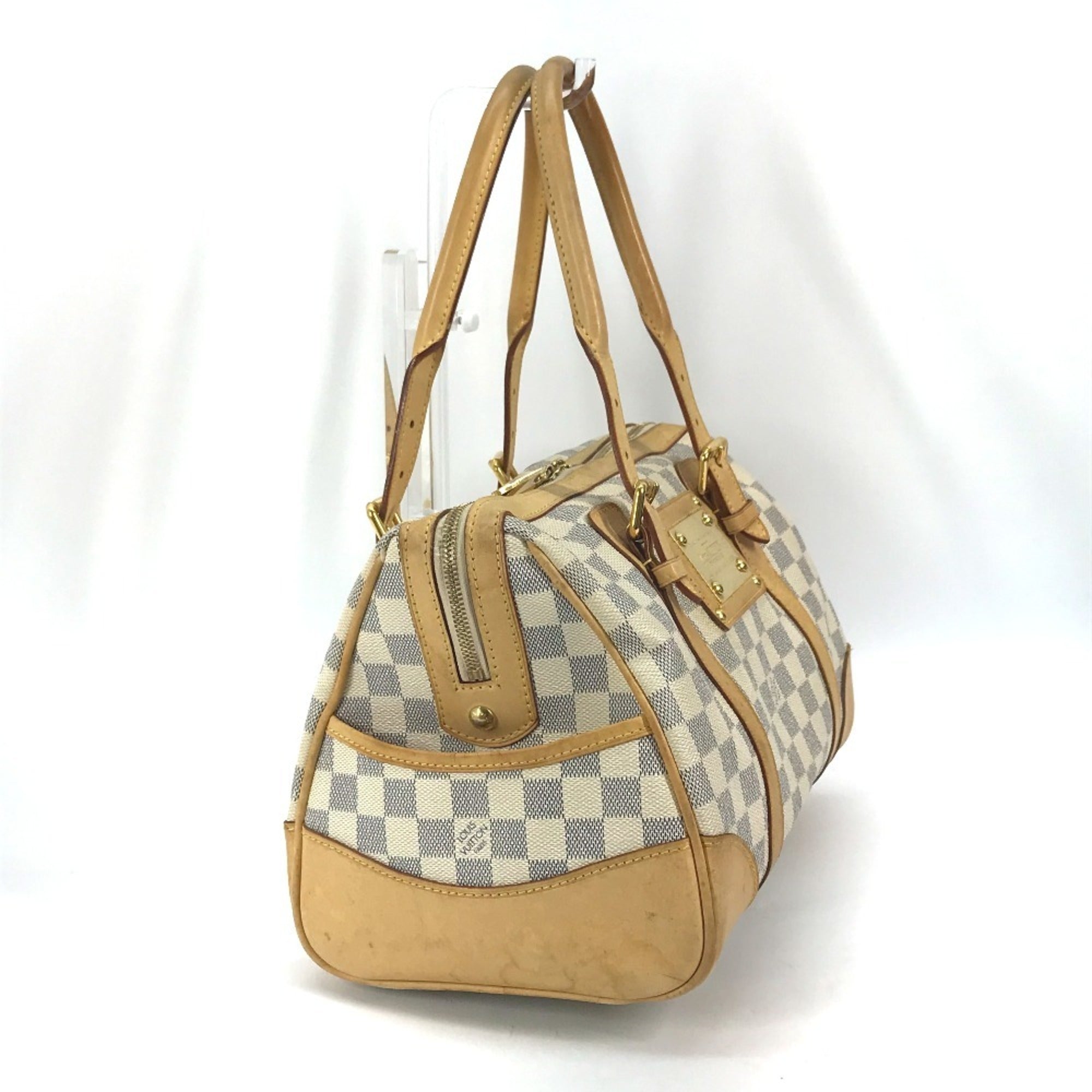 Louis Vuitton Damier Azur White Damier Azur Boston Bag Handbag (Pre-Owned)