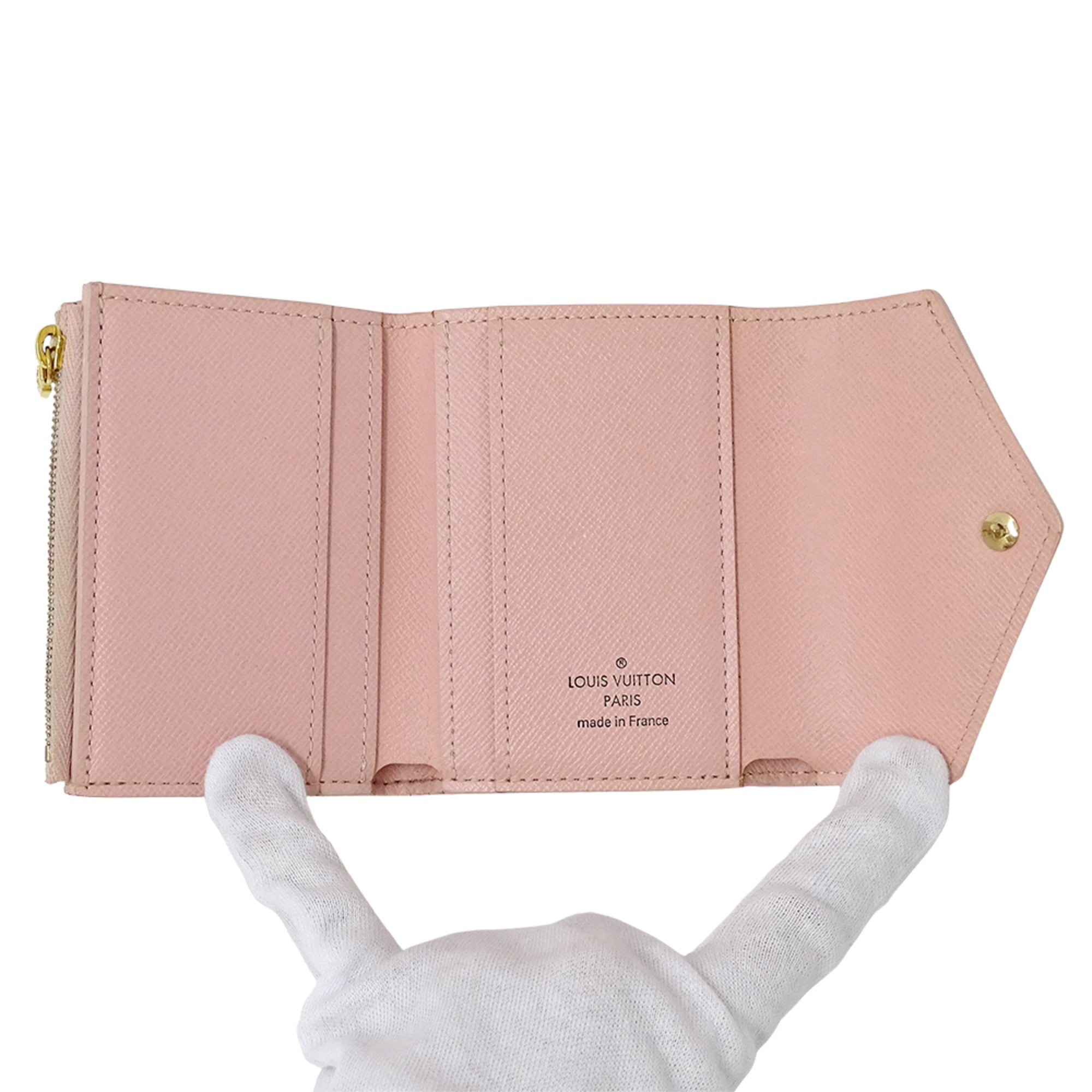 Louis Vuitton Ivory Rose Ballerine Damier Azur Wallet (Tri-Fold) (Pre-Owned)